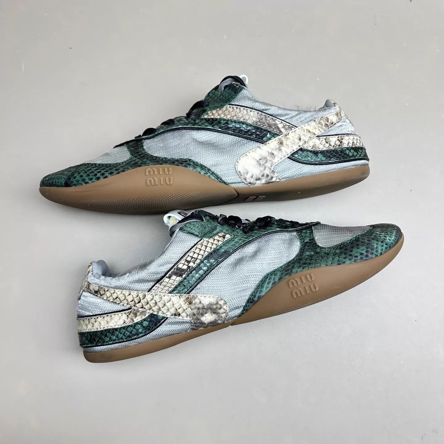 Miu Miu Miu Miu 25 Snake Print Low-Top Sneakers 42 99 New Size US 9 / EU 42 - 5 Thumbnail