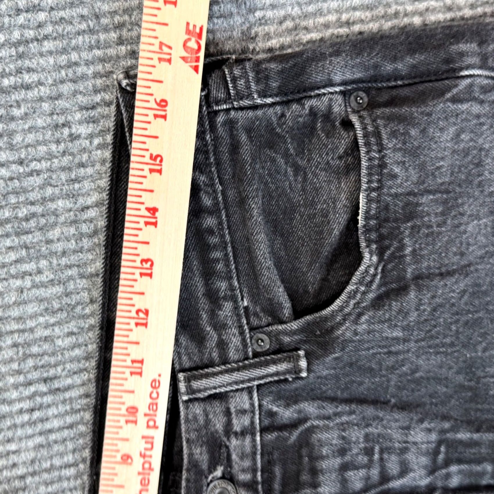 Levi's Levi's 501 Jeans Mens Straight Leg Black Wash Distressed Denim Button Fly 36x31 Size US 36 / EU 52 - 7 Thumbnail