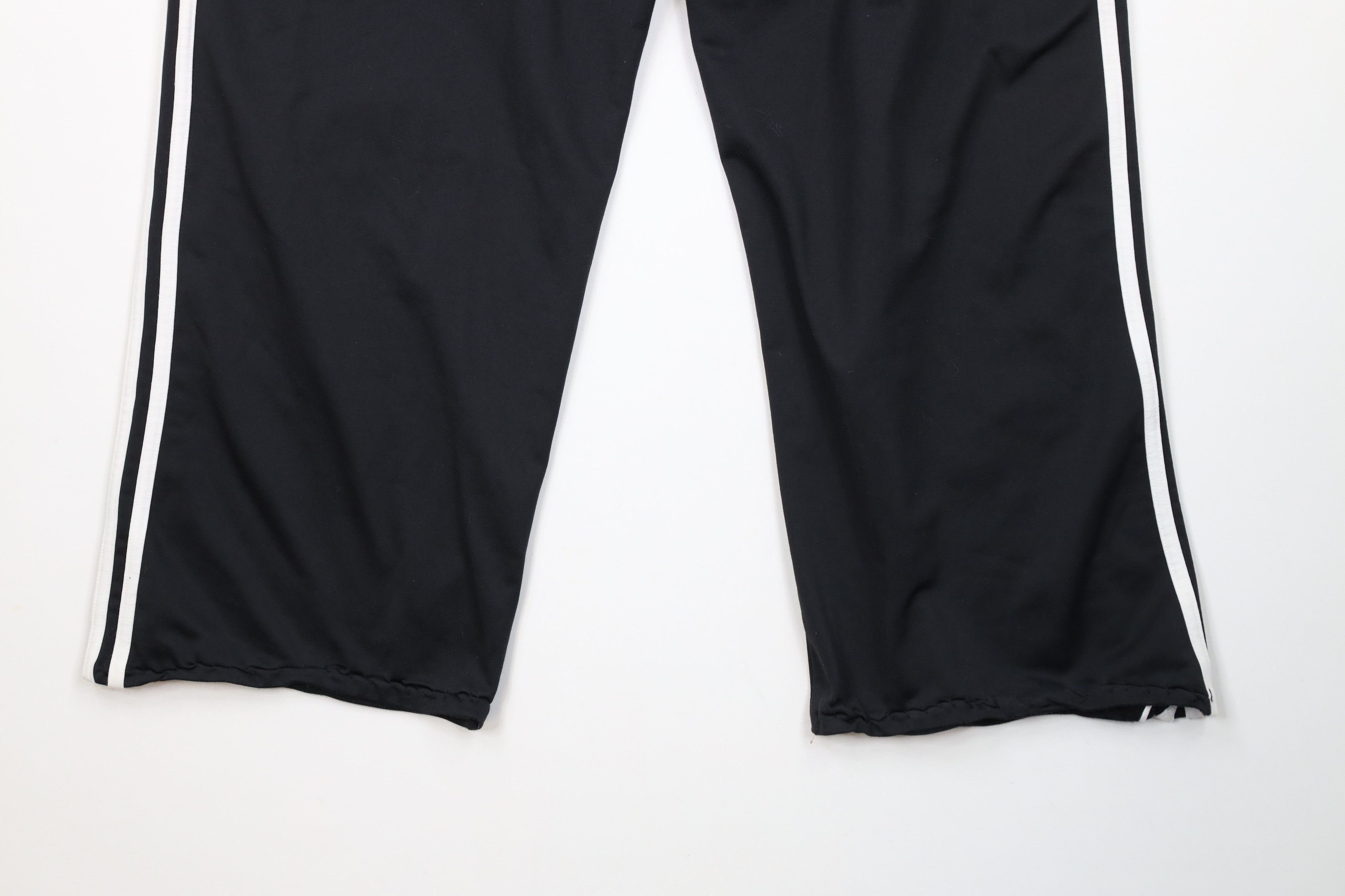 Adidas × Vintage Vintage 90s Y2K Adidas Striped Wide Leg Sweatpants Black Size US 36 / EU 52 - 14 Thumbnail