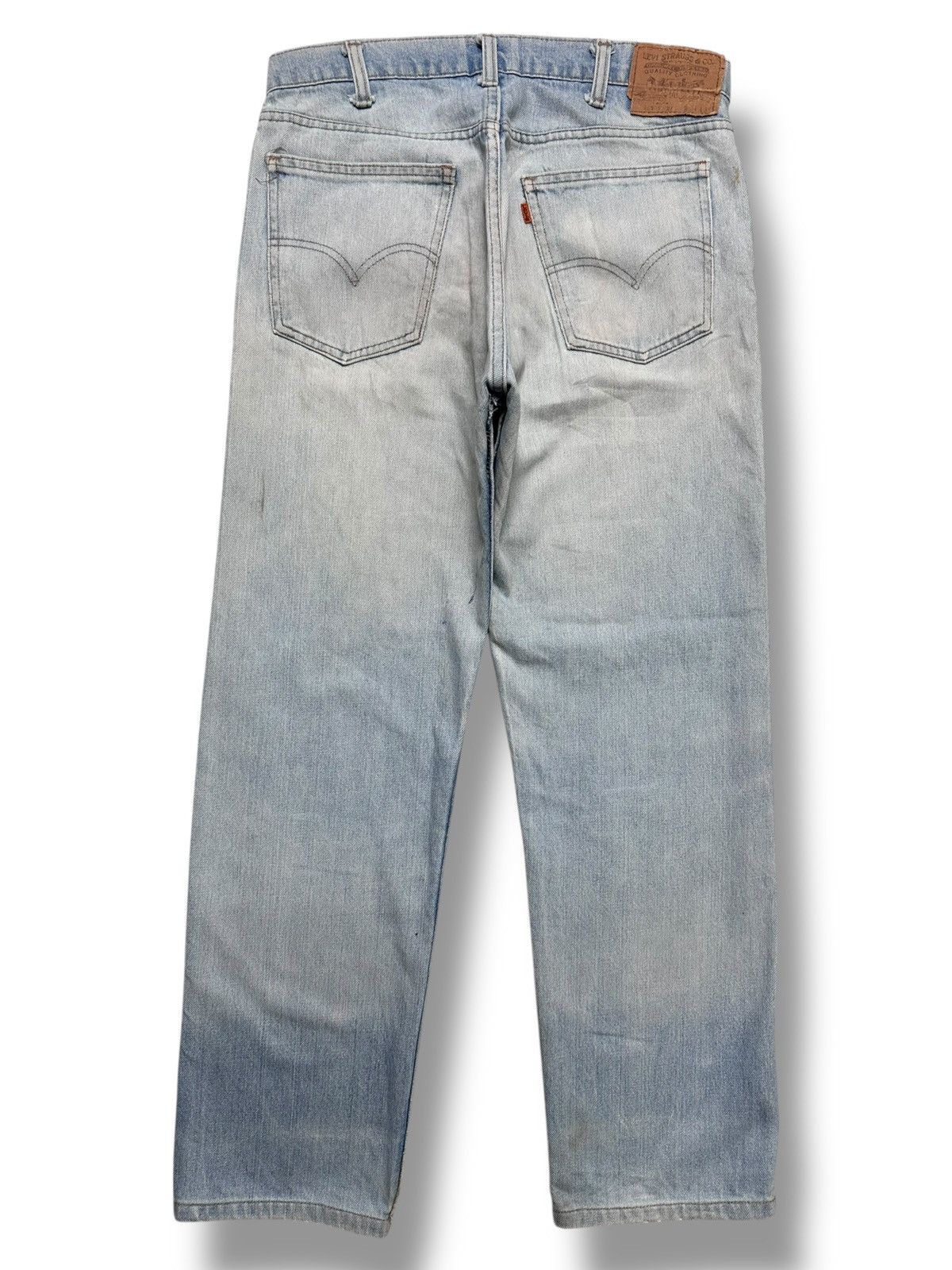Levi's Vintage 70s Levi's 505 Straight-Leg Denim Jeans Light Wash Size US 33 - 3 Thumbnail