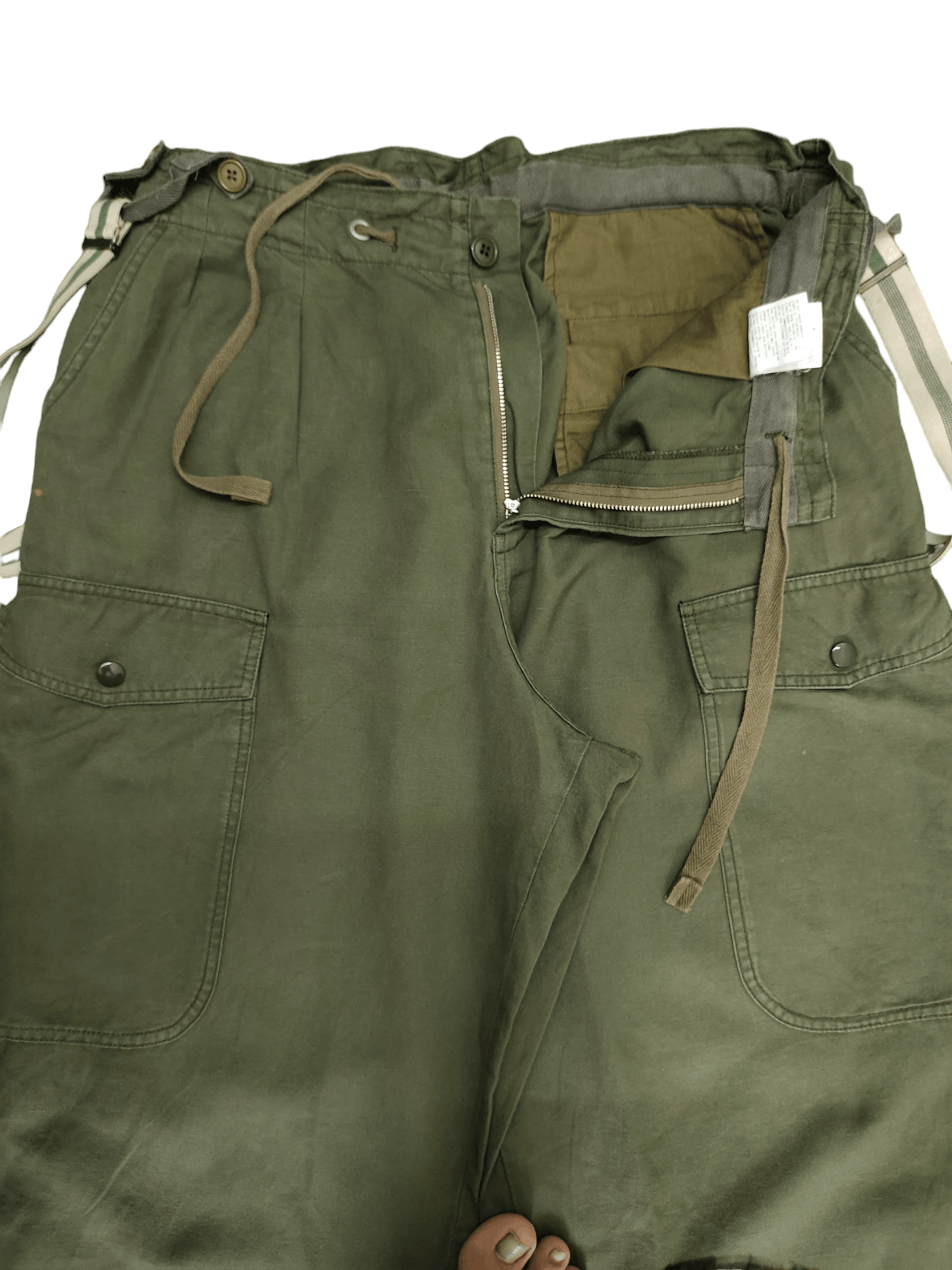 Johnbull Vtg 90s Johnbull OG Military Baggy Cargo Pant With Suspender Size US 34 / EU 50 - 9 Thumbnail
