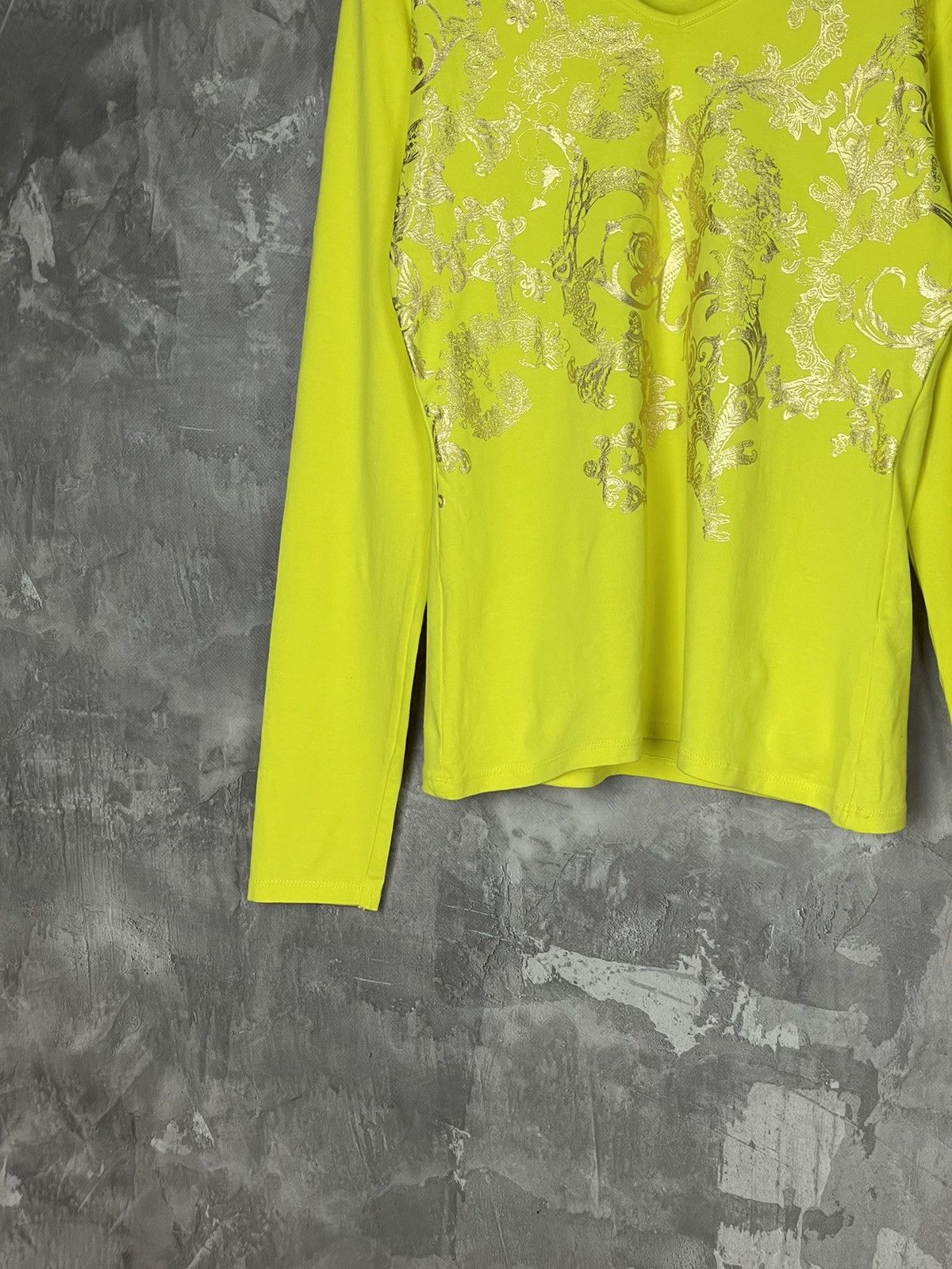 Versace × Vintage Versace Parfums line yellow diamond Y2K vintage t shirt Size M / US 6-8 / IT 42-44 - 13 Thumbnail