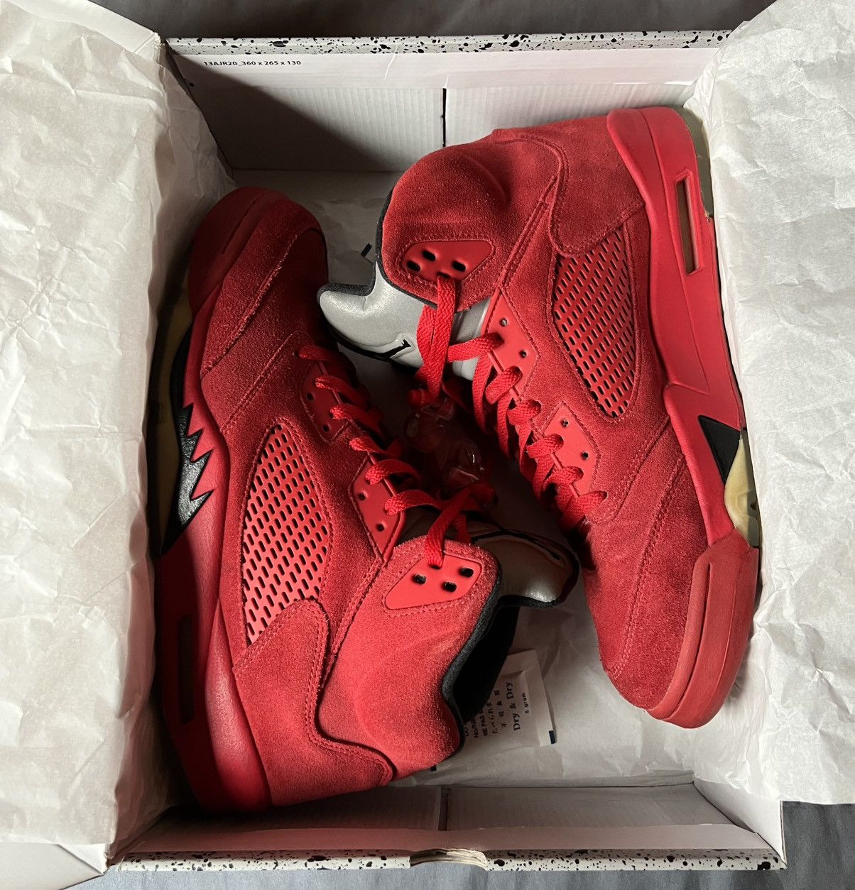 Jordan Brand Jordan 5 Retro Red Suede Men Size 12 Size US 12 / EU 45 - 9 Thumbnail