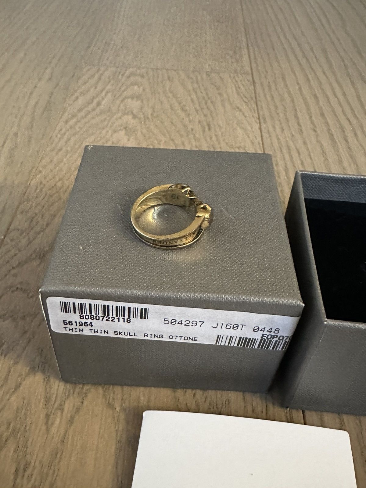 Alexander McQueen Gold Twin Skull Ring Size ONE SIZE - 6 Thumbnail