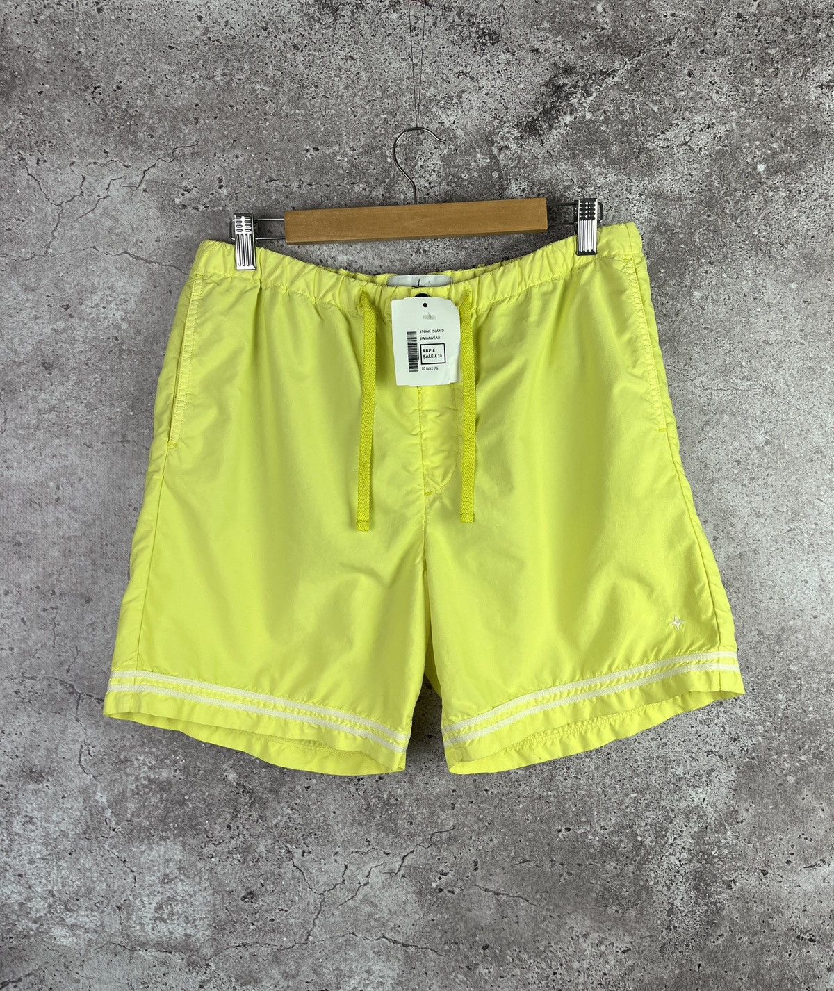 Stone Island Stone Island Nylon Swim Shorts – Neon Yellow (Size M) Size US 32 / EU 48 - 1 Thumbnail