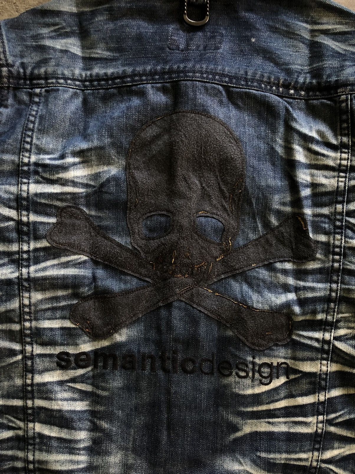 ROEN X SEMANTIC DESIGN SKULL & BONES DENIM JACKET