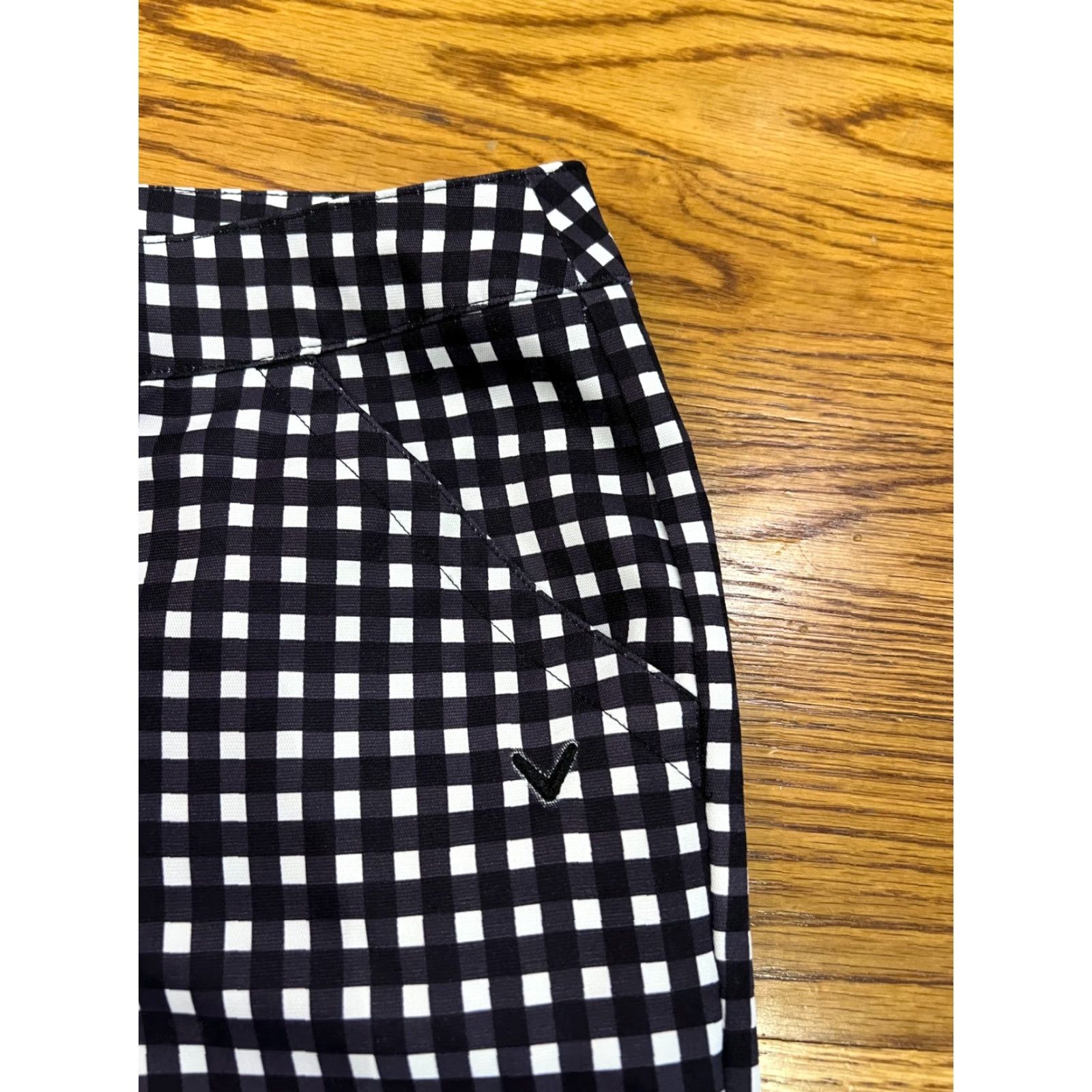 Callaway Callaway Opti-Dri Golf Shorts Bermuda Women Black Gingham Size 8 Size 30" / US 8 / IT 44 - 4 Thumbnail