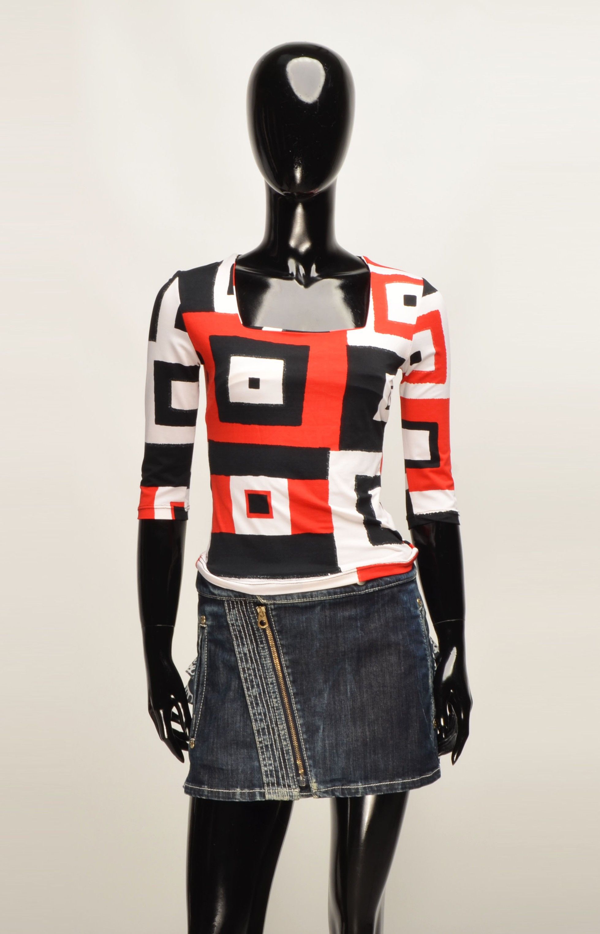 Esprit Vintage Esprit 90's Square Neck Geometric Print Top Size S / US 4 / IT 40 - 1 Thumbnail