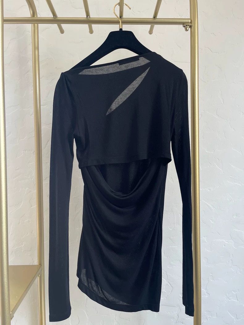 Helmut Lang HELMUT LANG Black long sleeves Size XS / US 0-2 / IT 36-38 - 2 Thumbnail