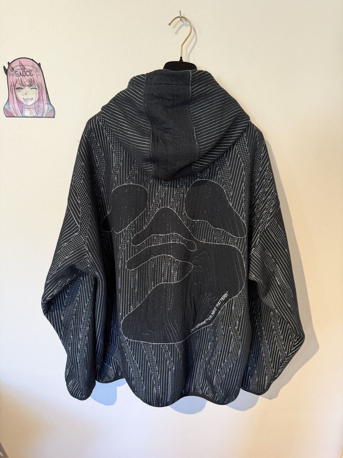 Nike × Off-White Black Off White Nike Hoodie Size US XL / EU 56 / 4 - 2 Thumbnail