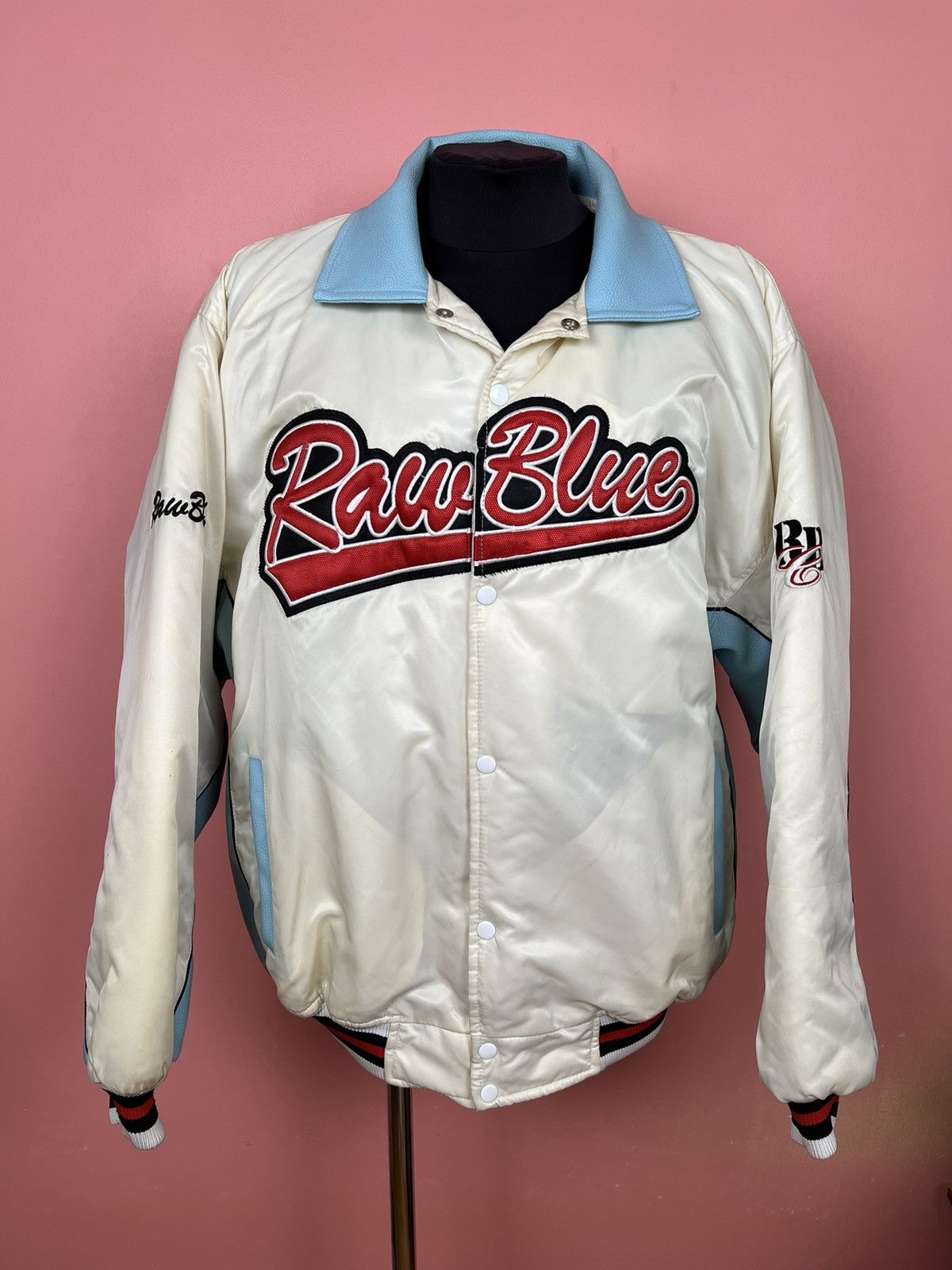Vintage Raw blue bomber vintage rare jacket hype Size US XL / EU 56 / 4 - 1 Thumbnail
