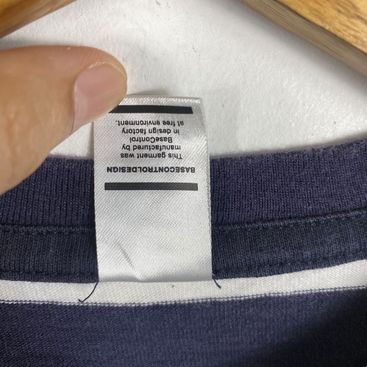 BASE CONTROL Japanese Brand BASE CONTROL Women Striped Pocket Tee Shirt Size S / US 4 / IT 40 - 7 Thumbnail