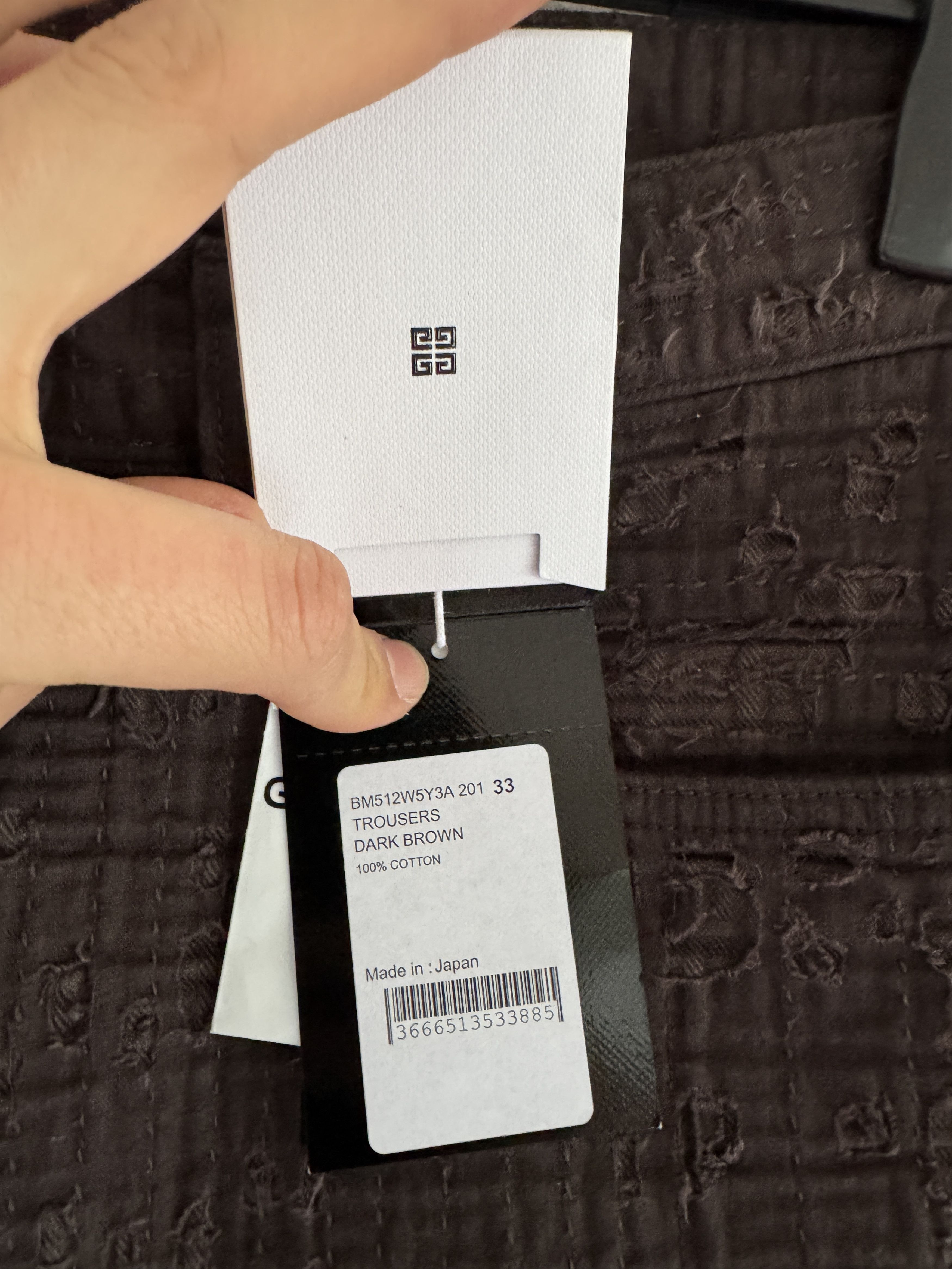 Givenchy Dark Brown 4G Boro Jeans Size US 33 - 4 Thumbnail
