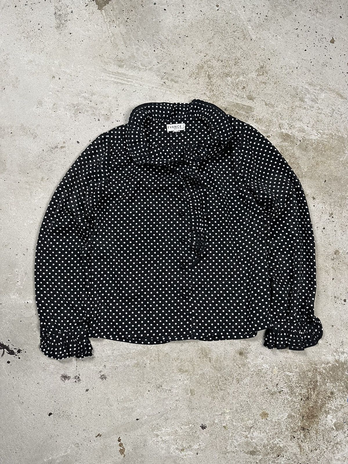 Japanese Brand × Vintage Vintage 90s Evance Tokyo Polka Dot Avant Garde Shirt Size XS / US 0-2 / IT 36-38 - 1 Thumbnail