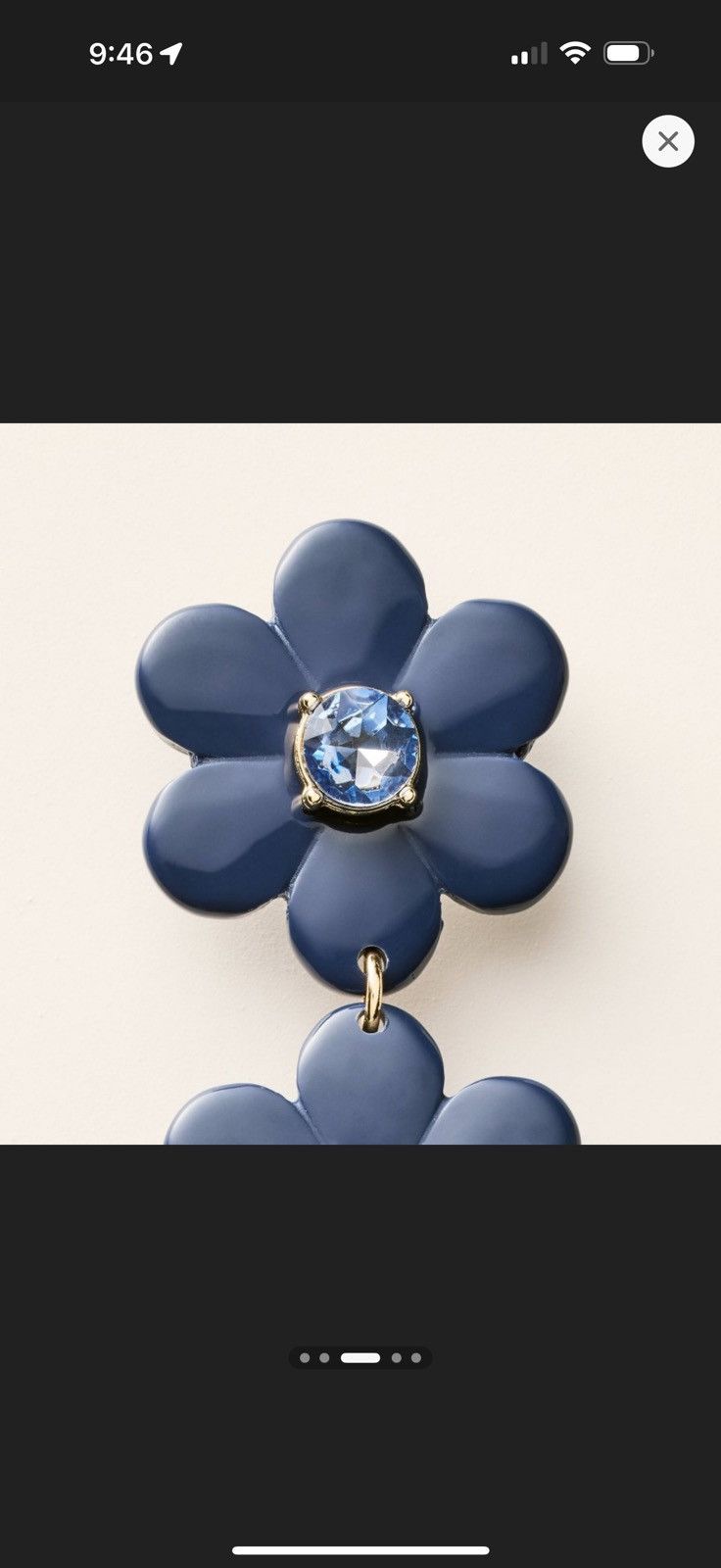 Kate Spade Floral Linear Earrings | kate spade x Target Blue Size ONE SIZE - 3 Thumbnail