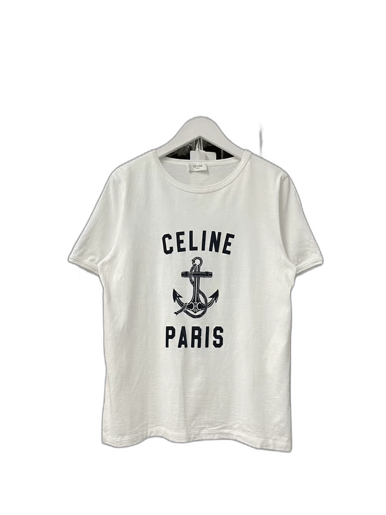 Celine Celine Short Sleeve Anchor Graphic TShirt Size US M / EU 48-50 / 2 - 1 Thumbnail