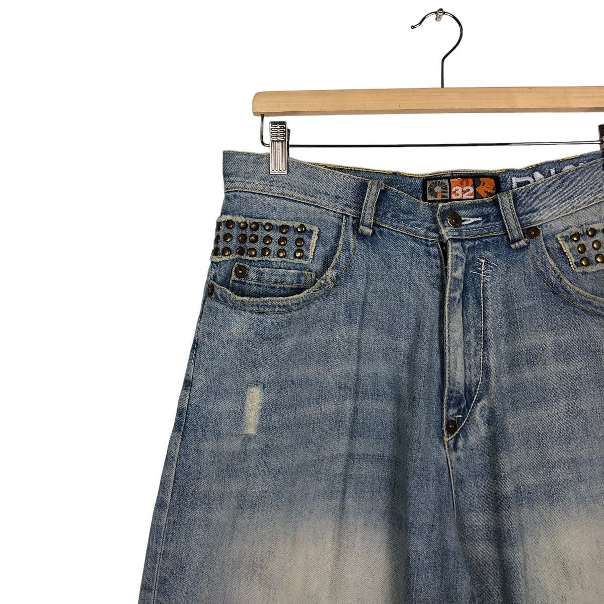 Hysteric Glamour 🔥Rare Punk Design Distressed Denim Jeans Japan Made Size US 32 / EU 48 - 6 Thumbnail
