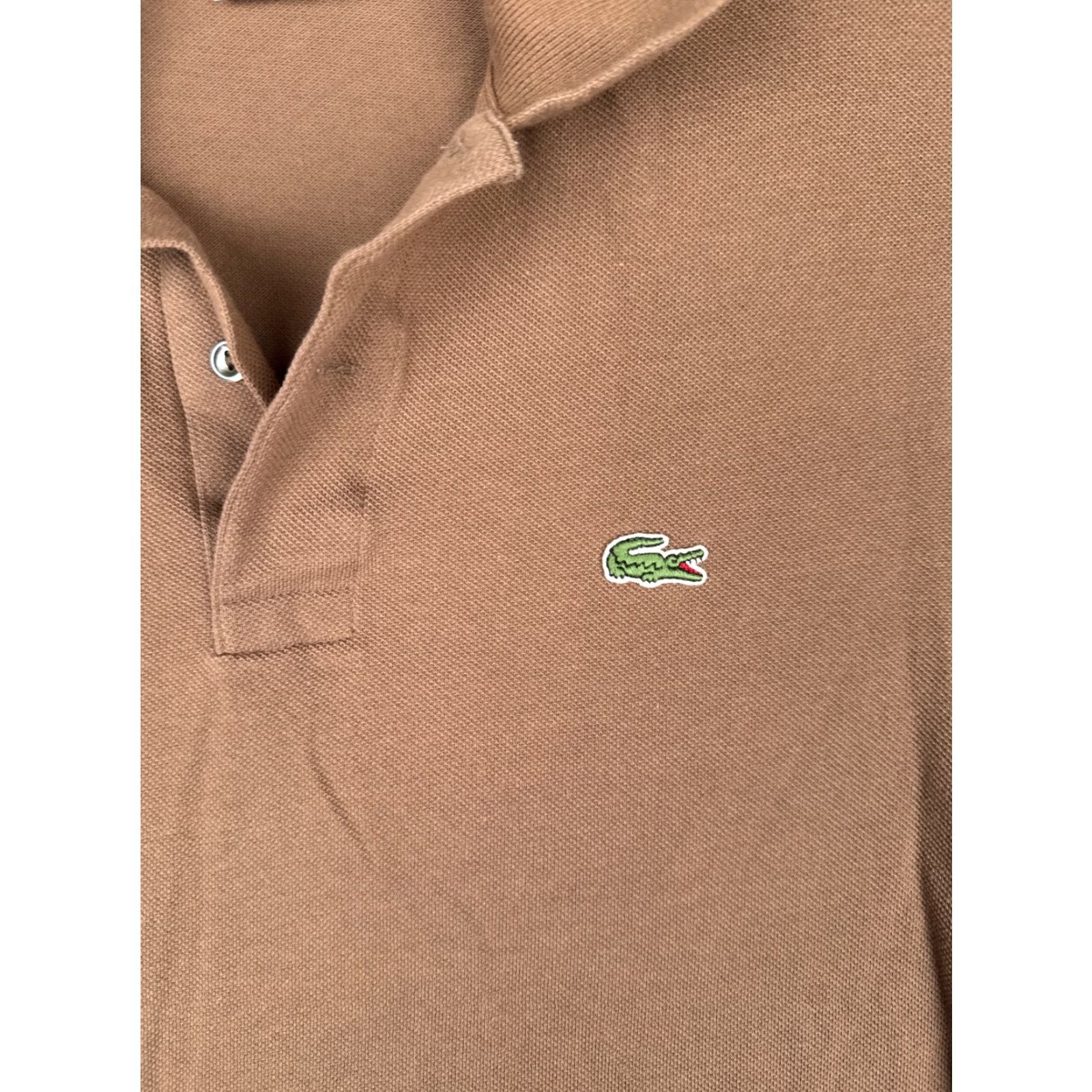 Lacoste VINTAGE Lacoste Polo Shirt Women 2 Brown Short Sleeve Slim Cotton Blend JerseyREAD Size XS / US 0-2 / IT 36-38 - 6 Thumbnail