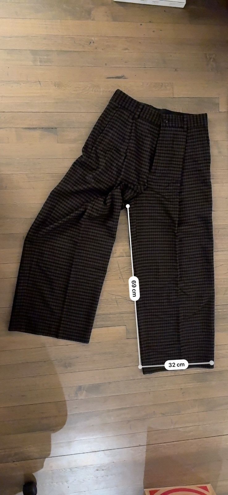 Stein stein Check Wool Trousers – Brown/Black size m, fit for 32 Size US 32 / EU 48 - 4 Thumbnail