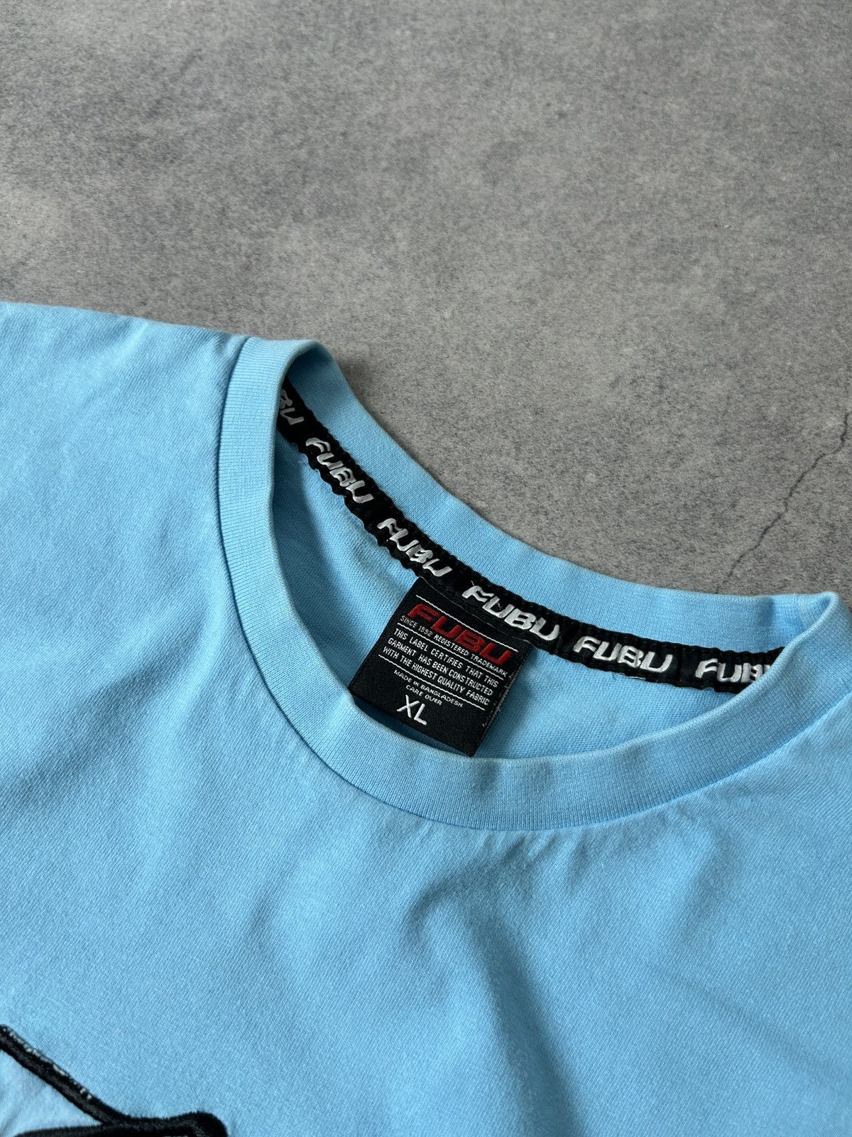Fubu Vintage Fubu big logo blue shirt mens Size US XL / EU 56 / 4 - 4 Thumbnail