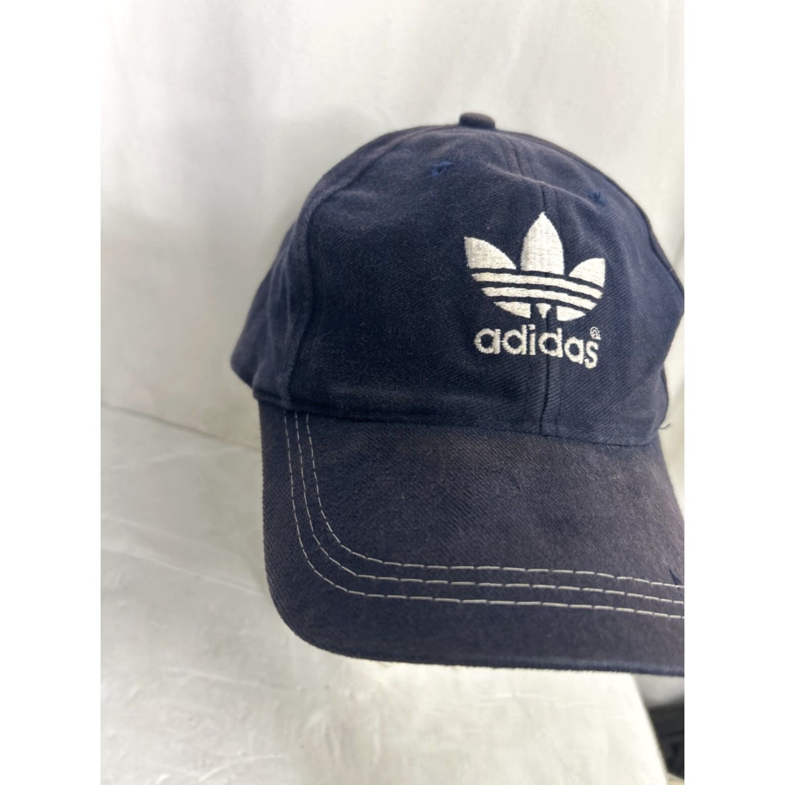 Adidas Adidas Baseball Hat Mens Adjustable Blue Cotton Strap Back Cap Size ONE SIZE - 4 Thumbnail