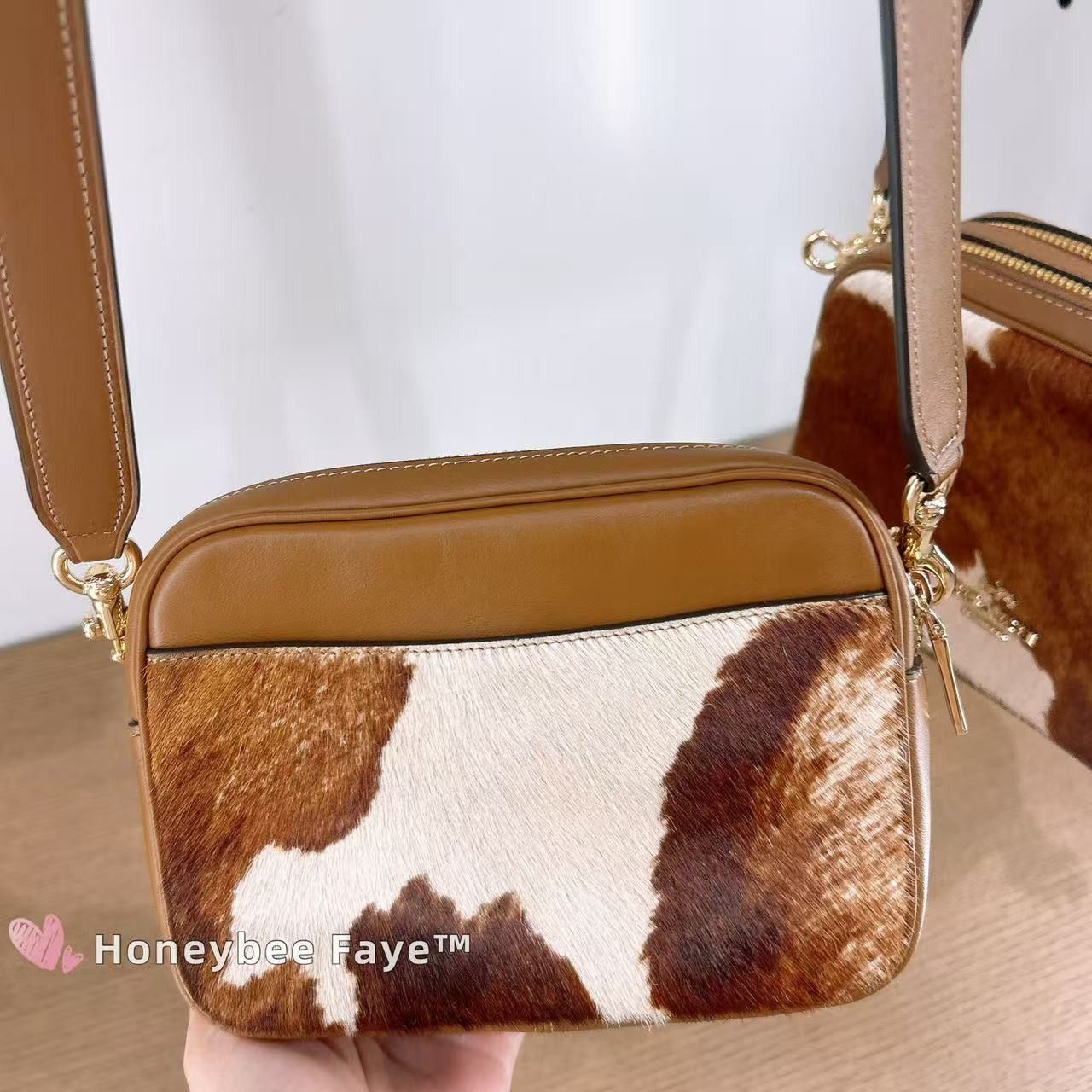 Coach Mini Carey Crossbody Bag In Haircalf With Cow Print CEK71 Size ONE SIZE - 5 Thumbnail
