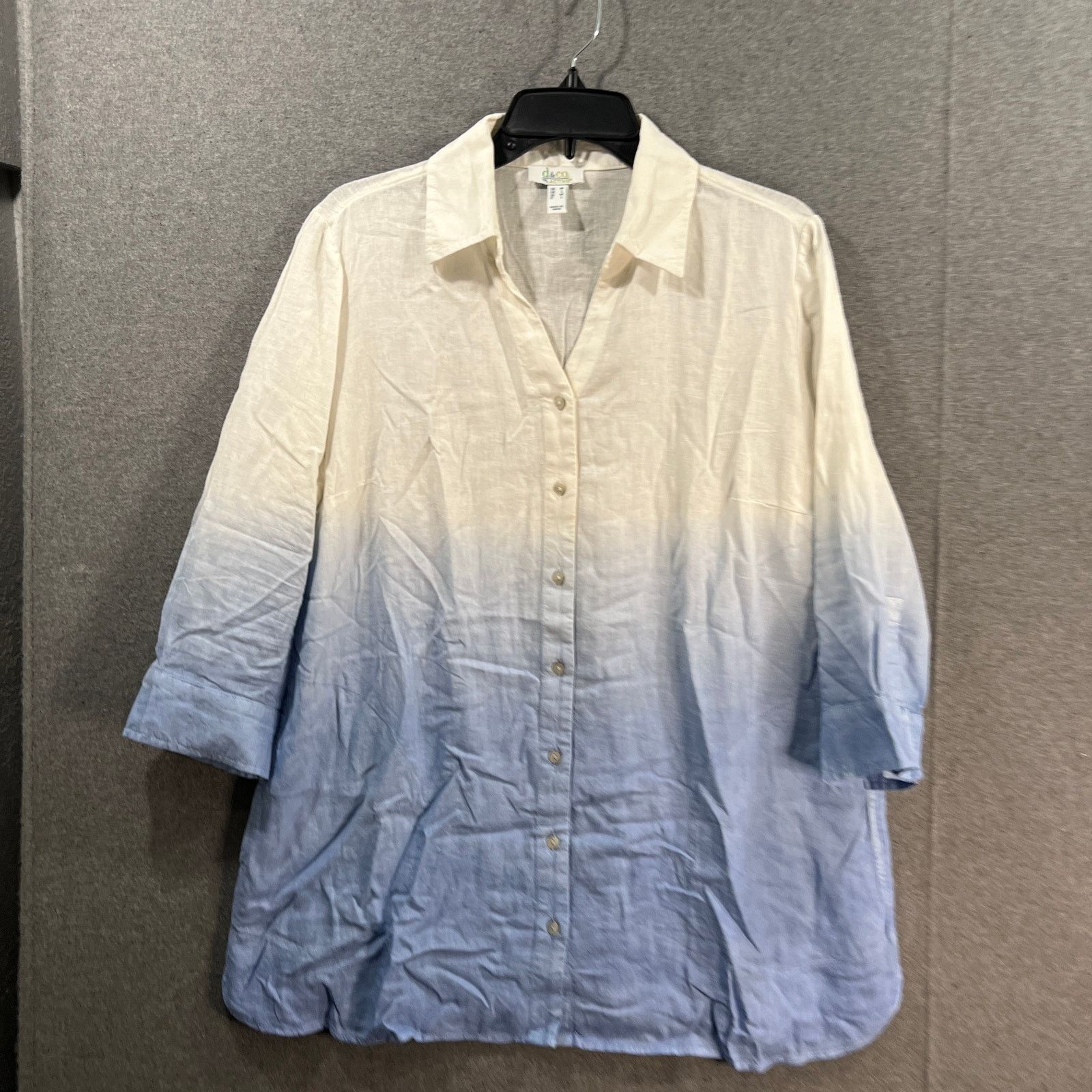 Denim & Co. Denim & Co. Naturals Regular Linen Blend Side Button Tuni Size M / US 6-8 / IT 42-44 - 2 Thumbnail
