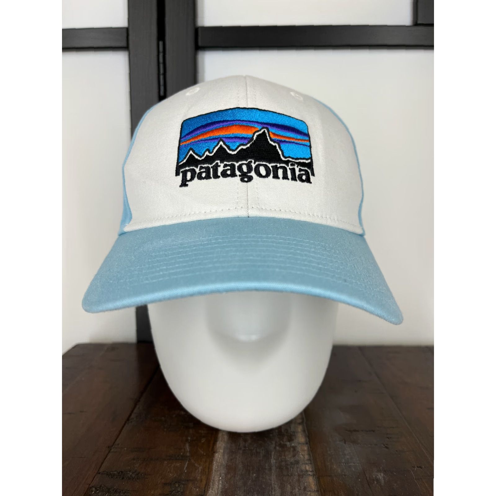 Patagonia Patagonia Hat Cap Snap Back Adult Blue White Mountain Peaks Embroidered Duck Cap Hat Snapback Men One Size Blue Size ONE SIZE - 2 Thumbnail