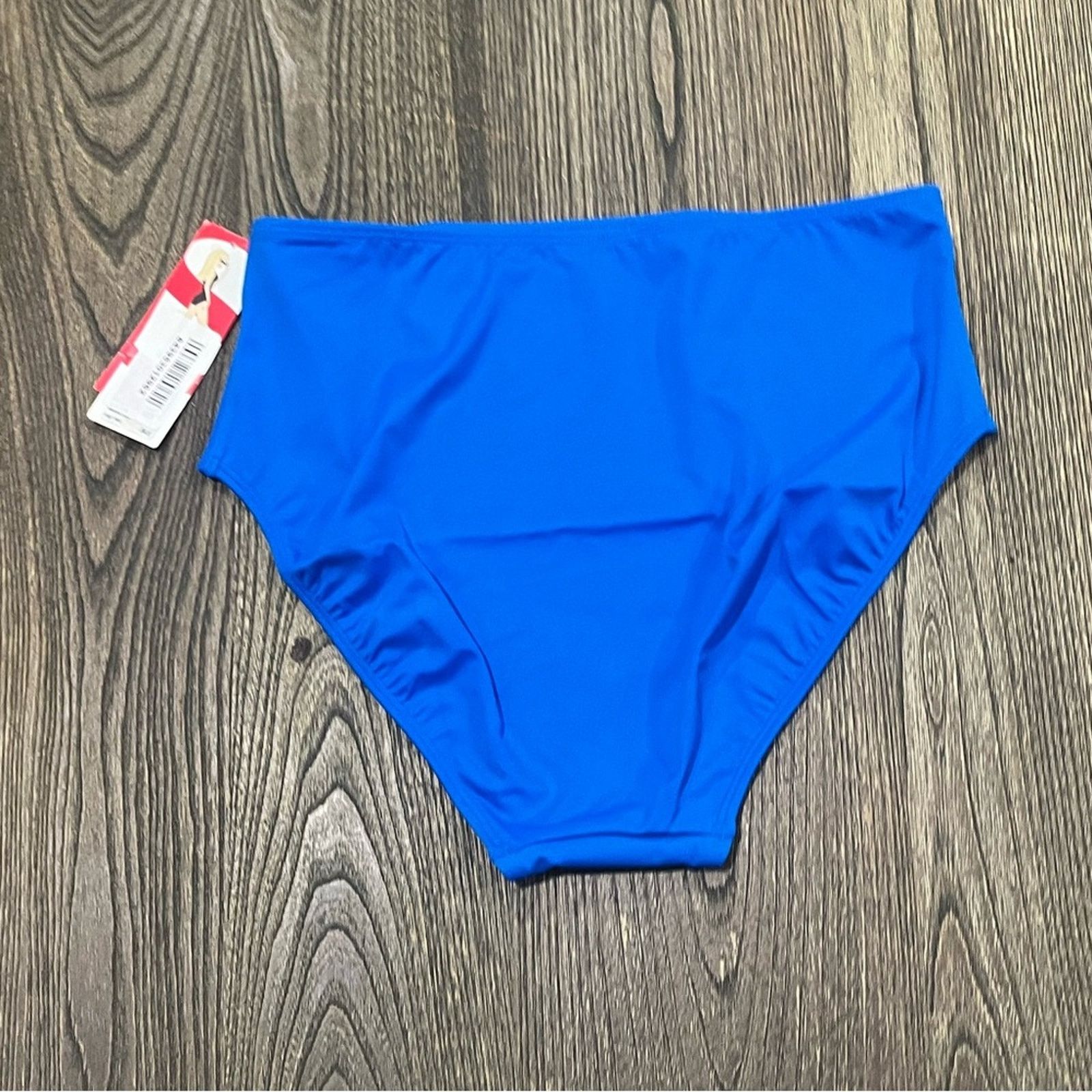 Spanx NWT Spanx Mid-Waisted Swim Bottom UPF50 Electric Blue Sz 10 Size ONE SIZE - 6 Thumbnail