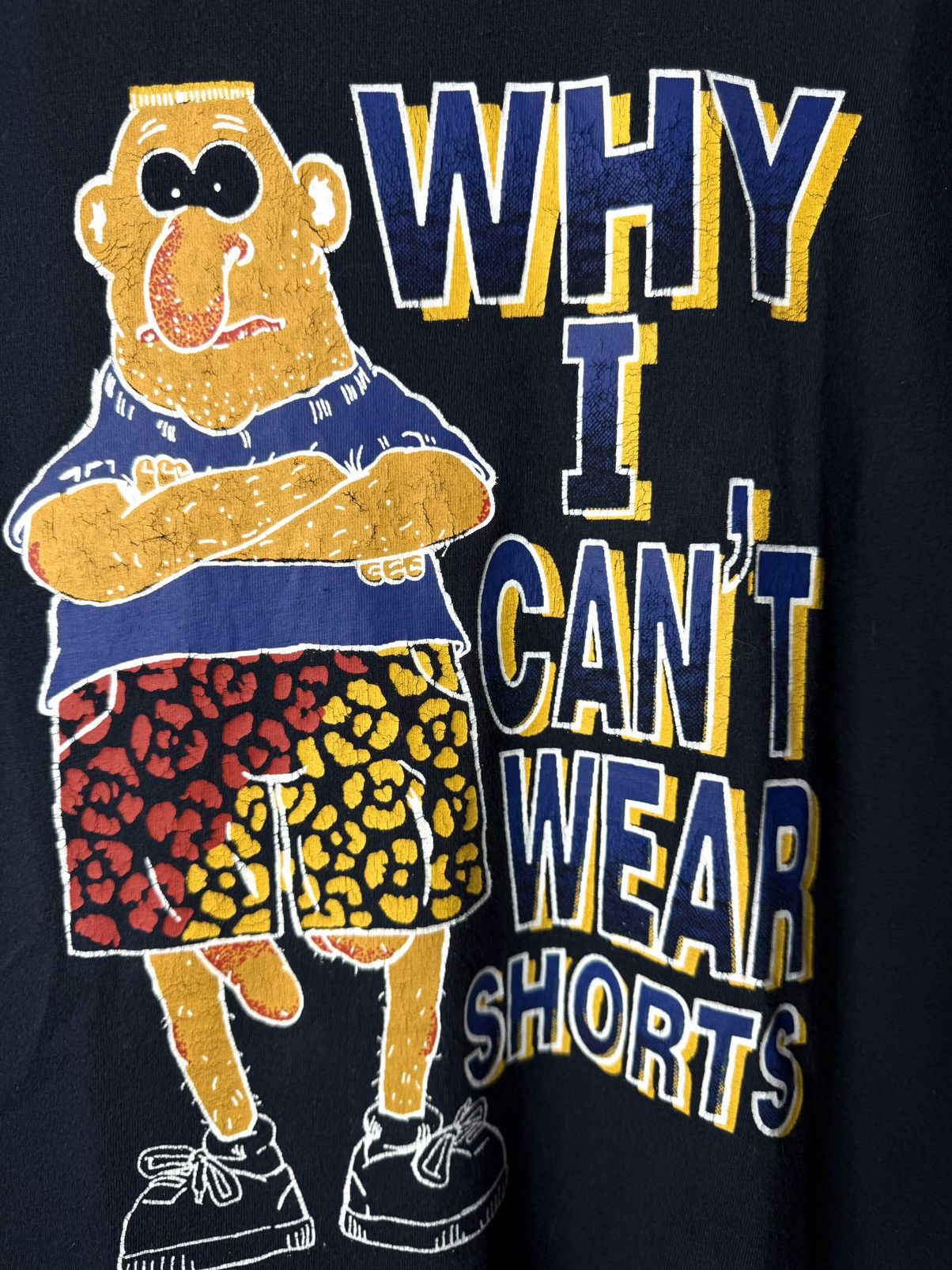 Vintage Y2K 90’s Vintage Why I Can’t Wear Shorts Funny T Shirt Size US M / EU 48-50 / 2 - 2 Thumbnail