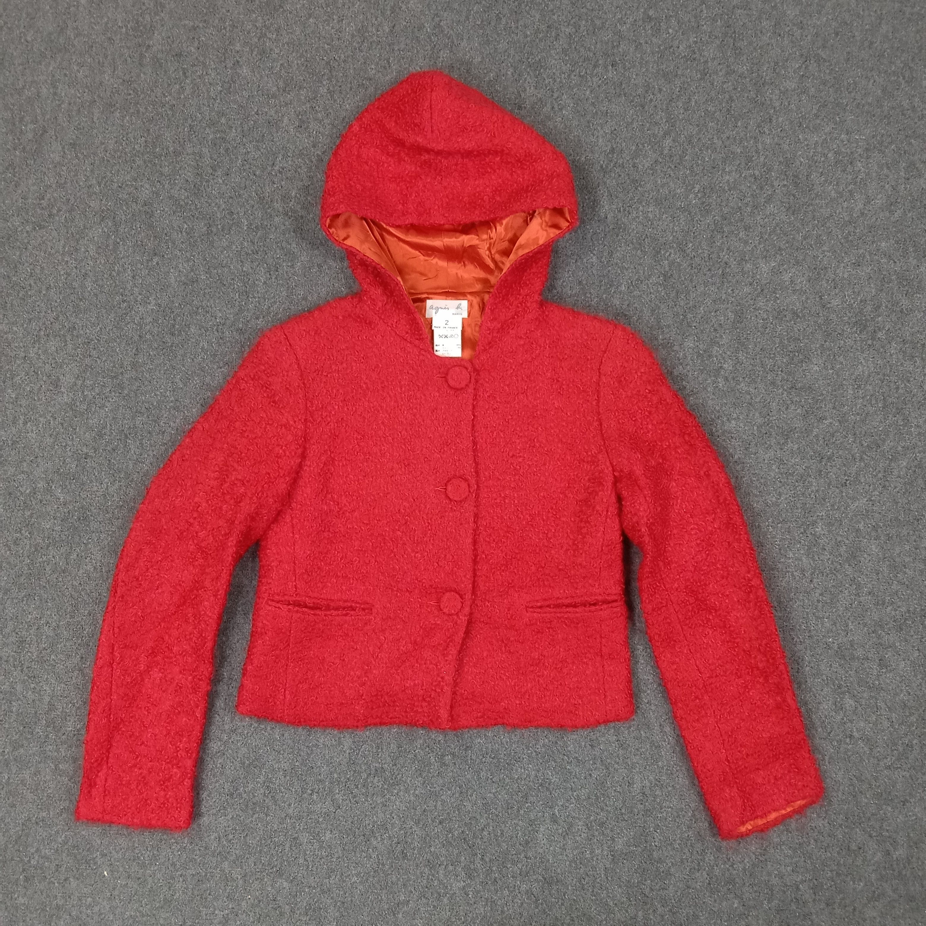 Vintage × agnes b. Agnes B. Fashion Designer Fleece Hoodie Jacket Size XS / US 0-2 / IT 36-38 - 1 Thumbnail