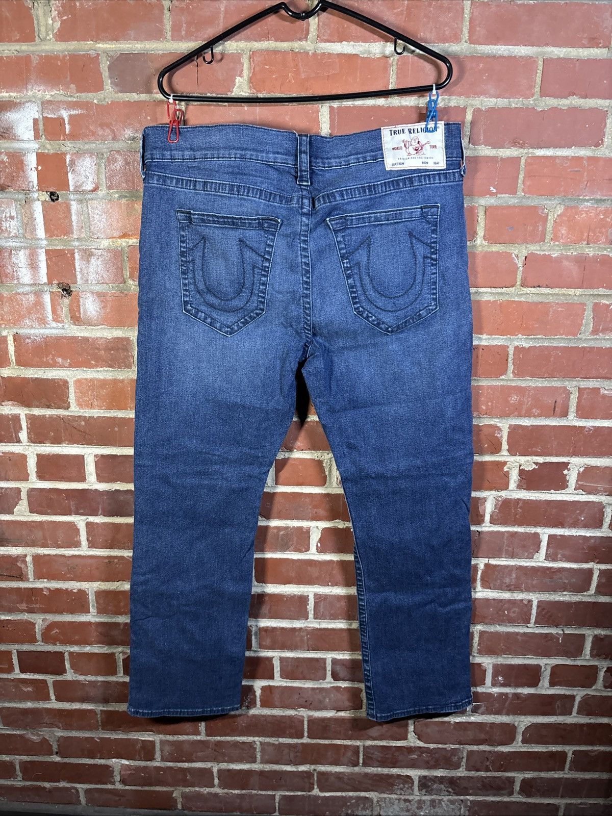 True Religion True Religion Ricky Relaxed Straight Jeans Sz 36 Real 37x30 Size US 37 - 1 Thumbnail