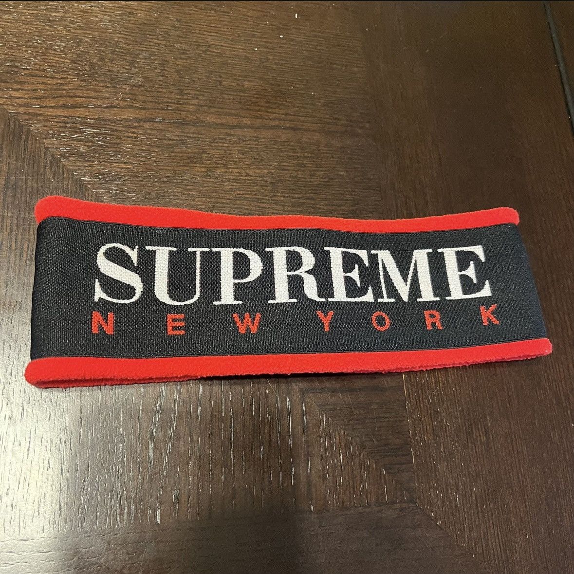 Supreme Supreme - Fleece Headband (FW16) - Black / Red - Used Size ONE SIZE - 1 Thumbnail