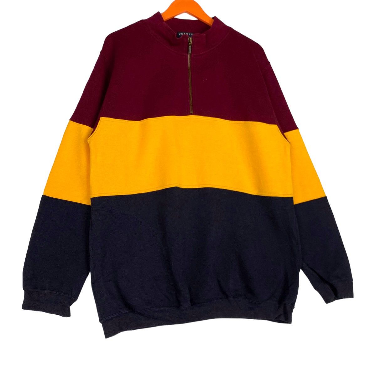 Uniqlo × Vintage Vintage Uniqlo Quater Zip Turtleneck Sweatshirt Size US L / EU 52-54 / 3 - 3 Thumbnail