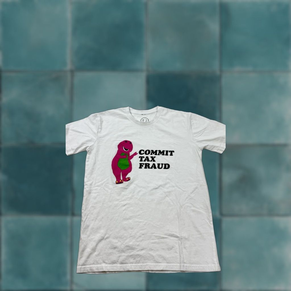 Vintage Commit Tax Fraud Shirt Medium White Funny Meme Graphic Novelty Humor Tee Mens Size US M / EU 48-50 / 2 - 1 Thumbnail