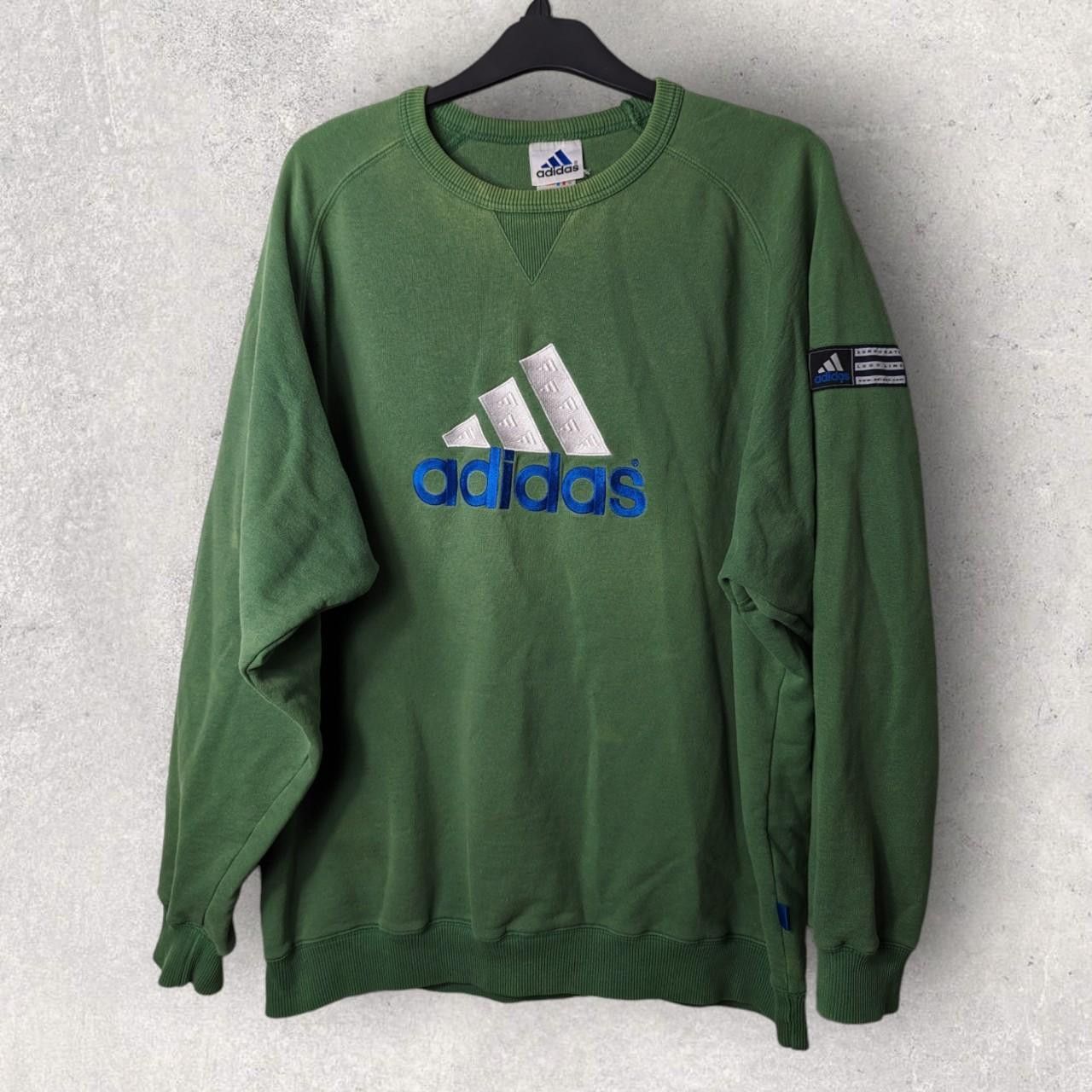 Adidas Rare Vintage Vintage 90s adidas Sweatshirt Green Grailed