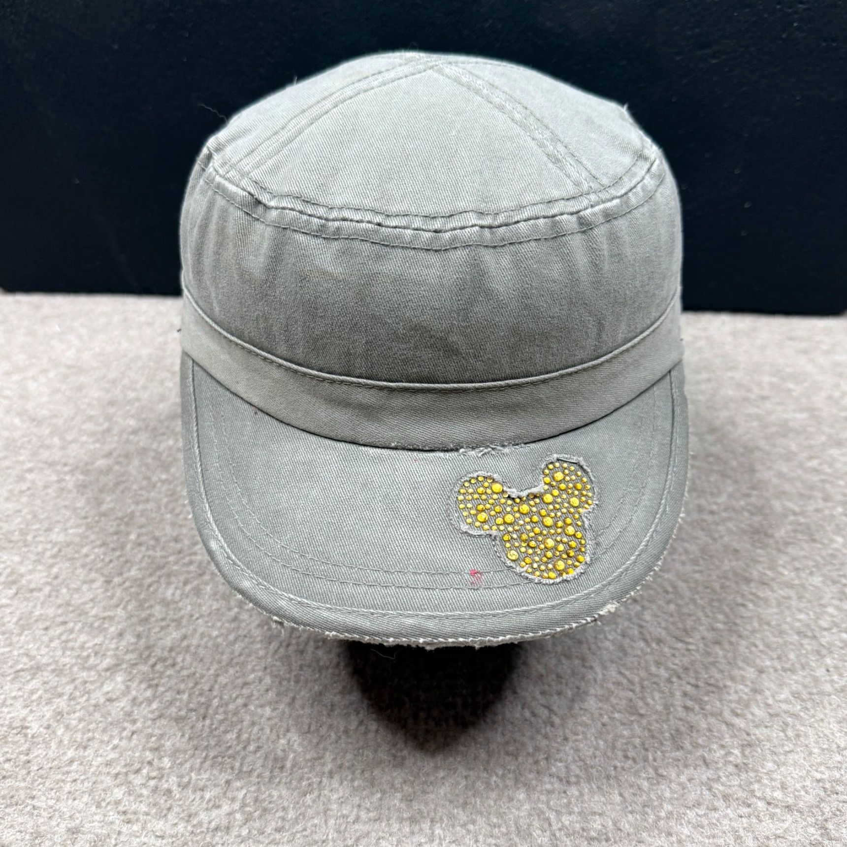Disney VINTAGE Disney Women's Patrol Cap One Size Gray Mickey Logo Patrol Hat Green Size ONE SIZE - 2 Thumbnail