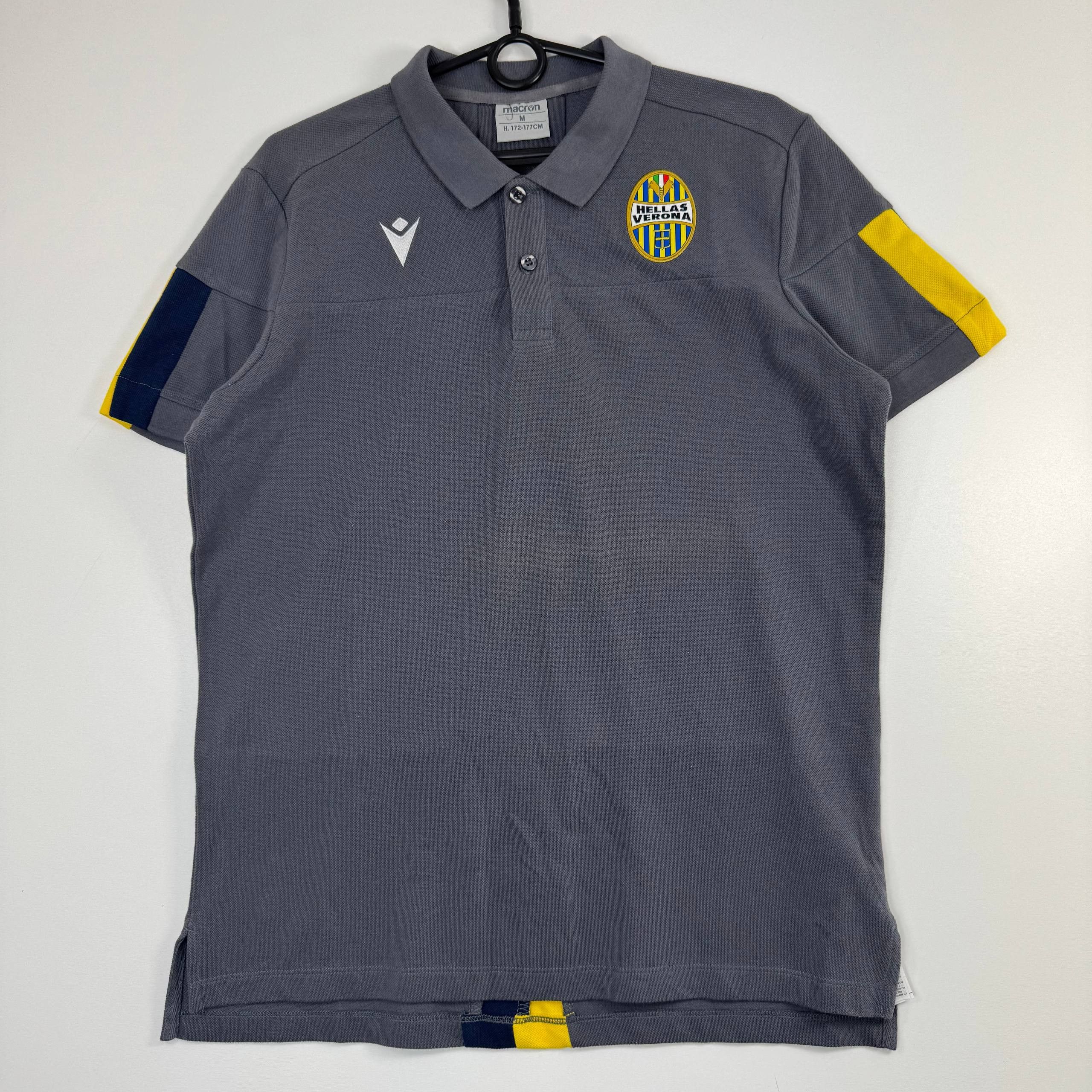 Macron Macron Hellas Verona FC Polo Shirt Grey Football Mens Size M Size US M / EU 48-50 / 2 - 1 Thumbnail