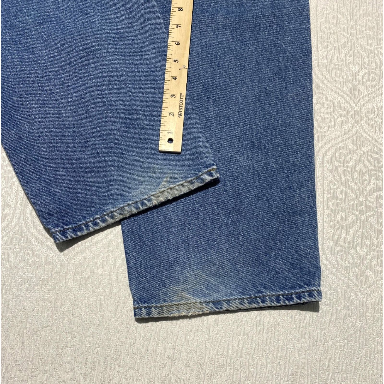 Carhartt VINTAGE Carhartt Jeans Mens 46x32 Blue Denim B17 DST Relaxed Fit Straight Leg Workwear Size US 30 / EU 46 - 2 Thumbnail
