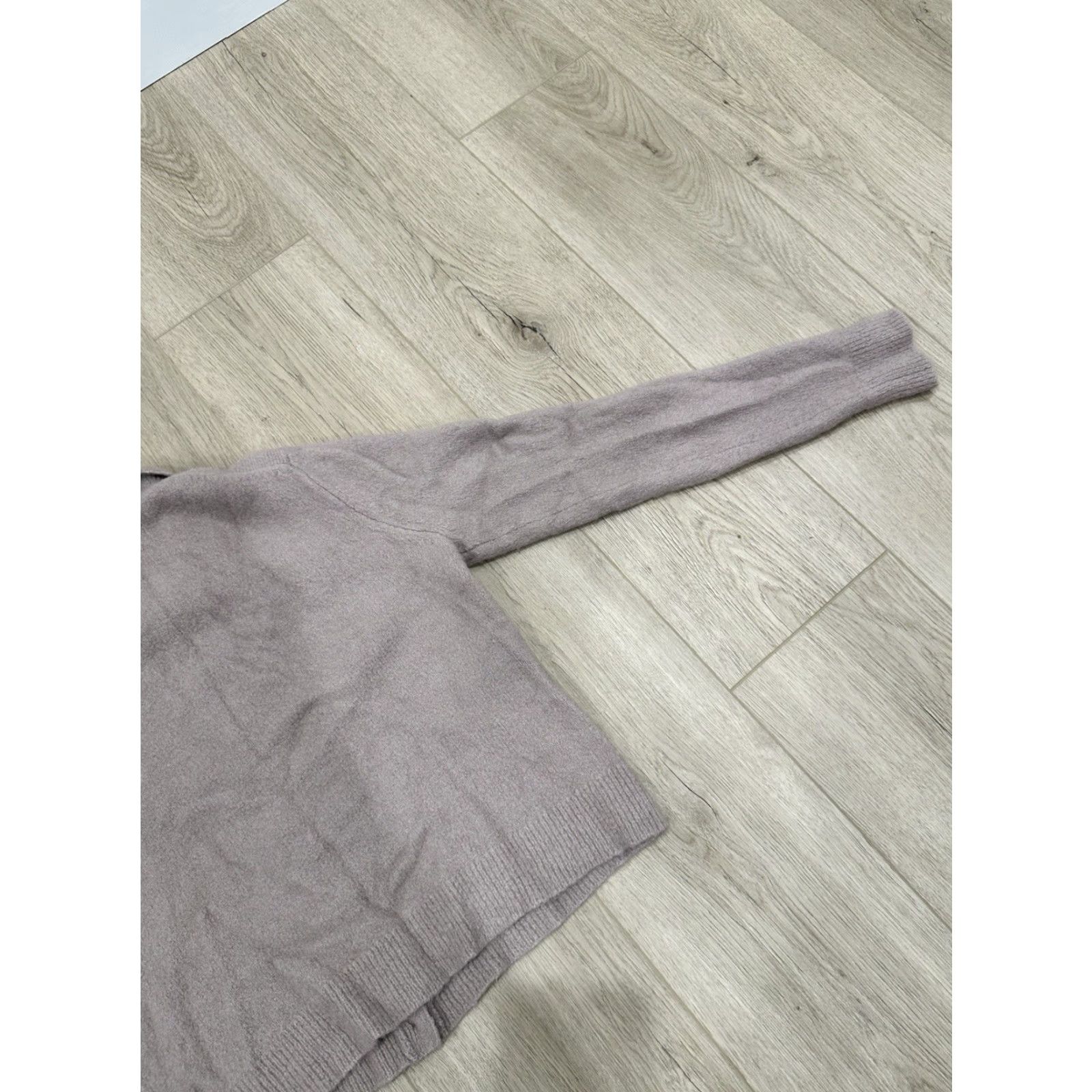 Vintage Jenni Kayne Cardigan Sweater Mauve Medium Cashmere Women Off Pink Purple Vintage? (no N/A) Size M / US 6-8 / IT 42-44 - 5 Thumbnail