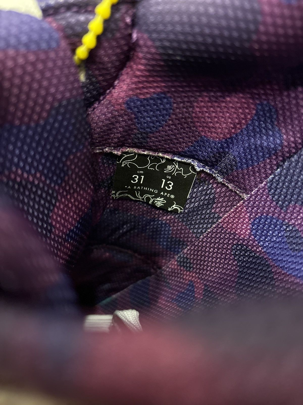 Bape Bape Road Sta Purple/Camo Patent Leather Sneakers Size US 13 / EU 46 - 7 Thumbnail