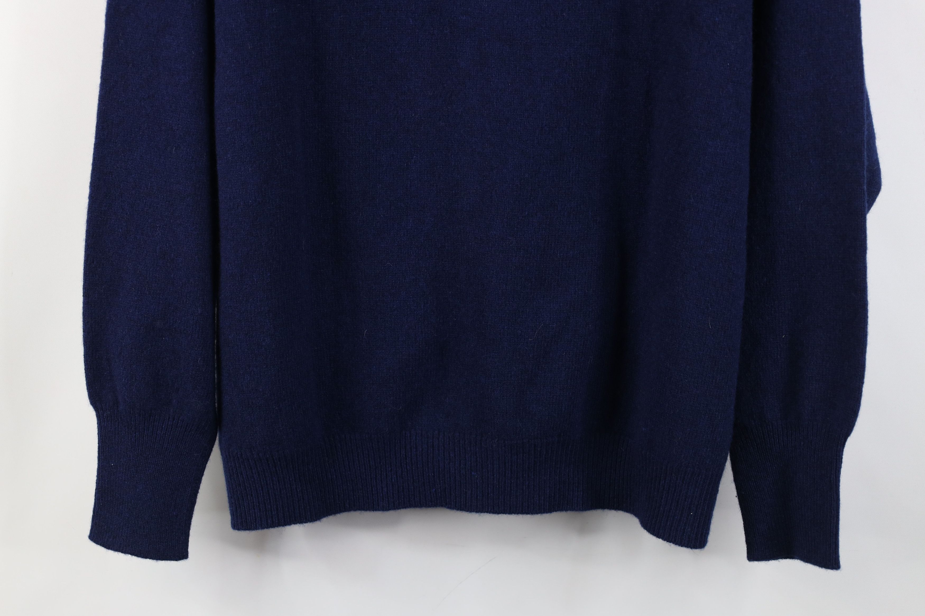 Vintage Vintage 70s Streetwear Lambswool Cardigan Sweater Navy Blue Size US XXL / EU 58 / 5 - 13 Thumbnail