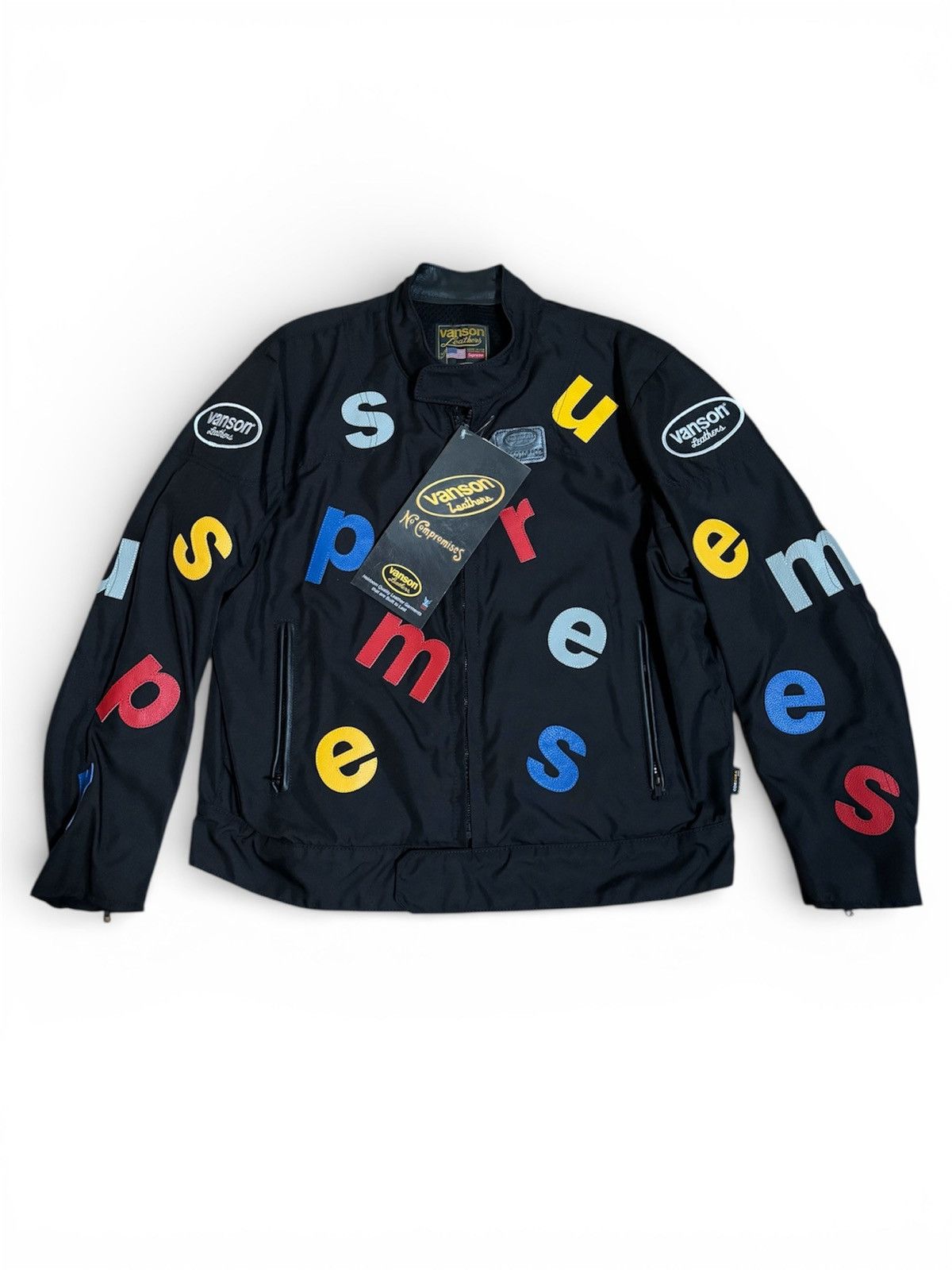 Supreme × Vanson Leathers 🔥Supreme x Vanson Leathers Multi Logo Letters Cordura Jacket Size US L / EU 52-54 / 3 - 1 Thumbnail