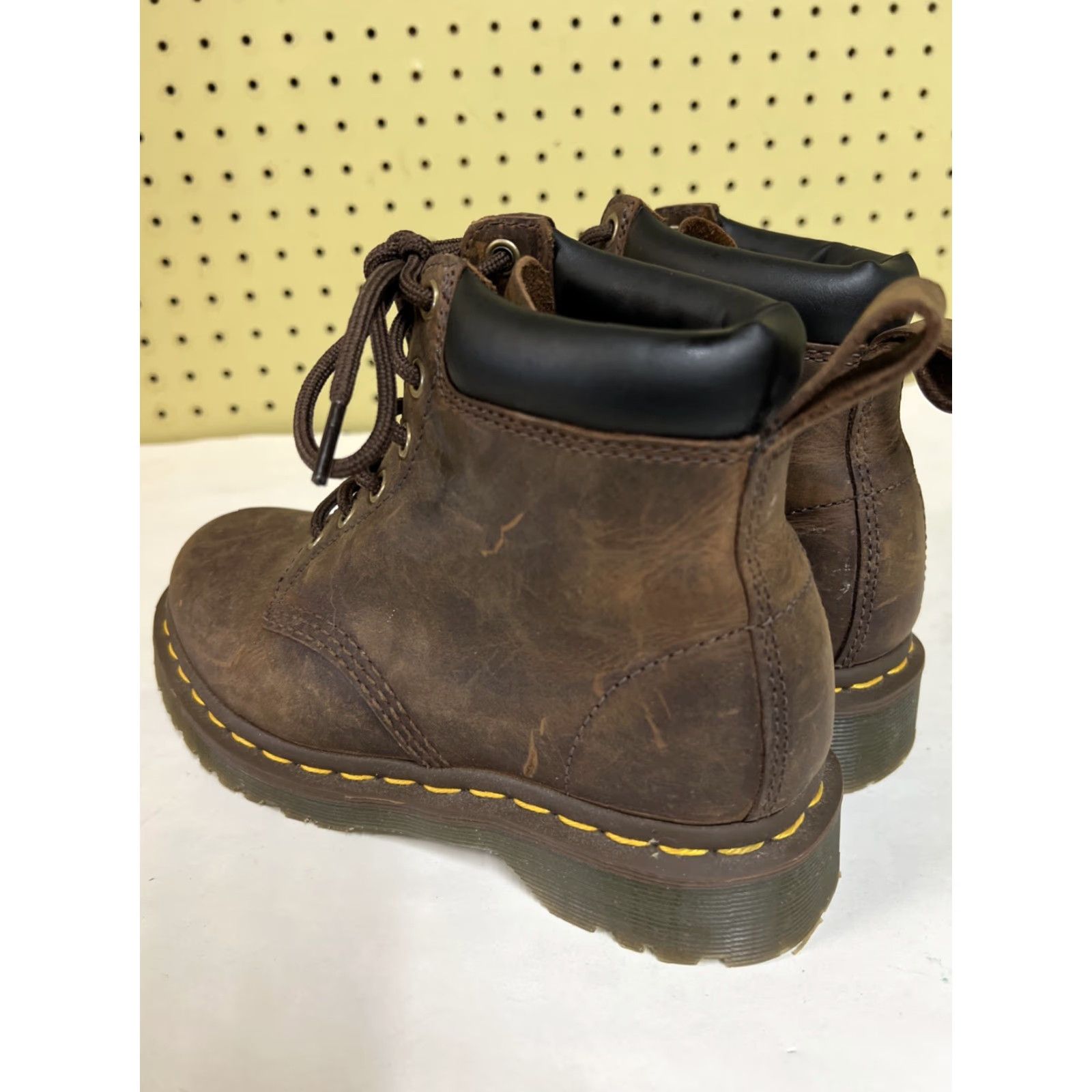Dr. Martens Dr. Martens 939 Boots Leather Brown Lace Up Ankle Men 4 Ladies 5 Combat Style Size US 5 / EU 37 - 4 Thumbnail
