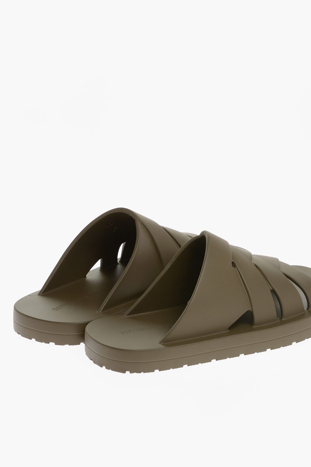 Bottega Veneta o1w1db10525 Rubber Sandals in Olive Green Size US 9 / EU 42 - 5 Thumbnail