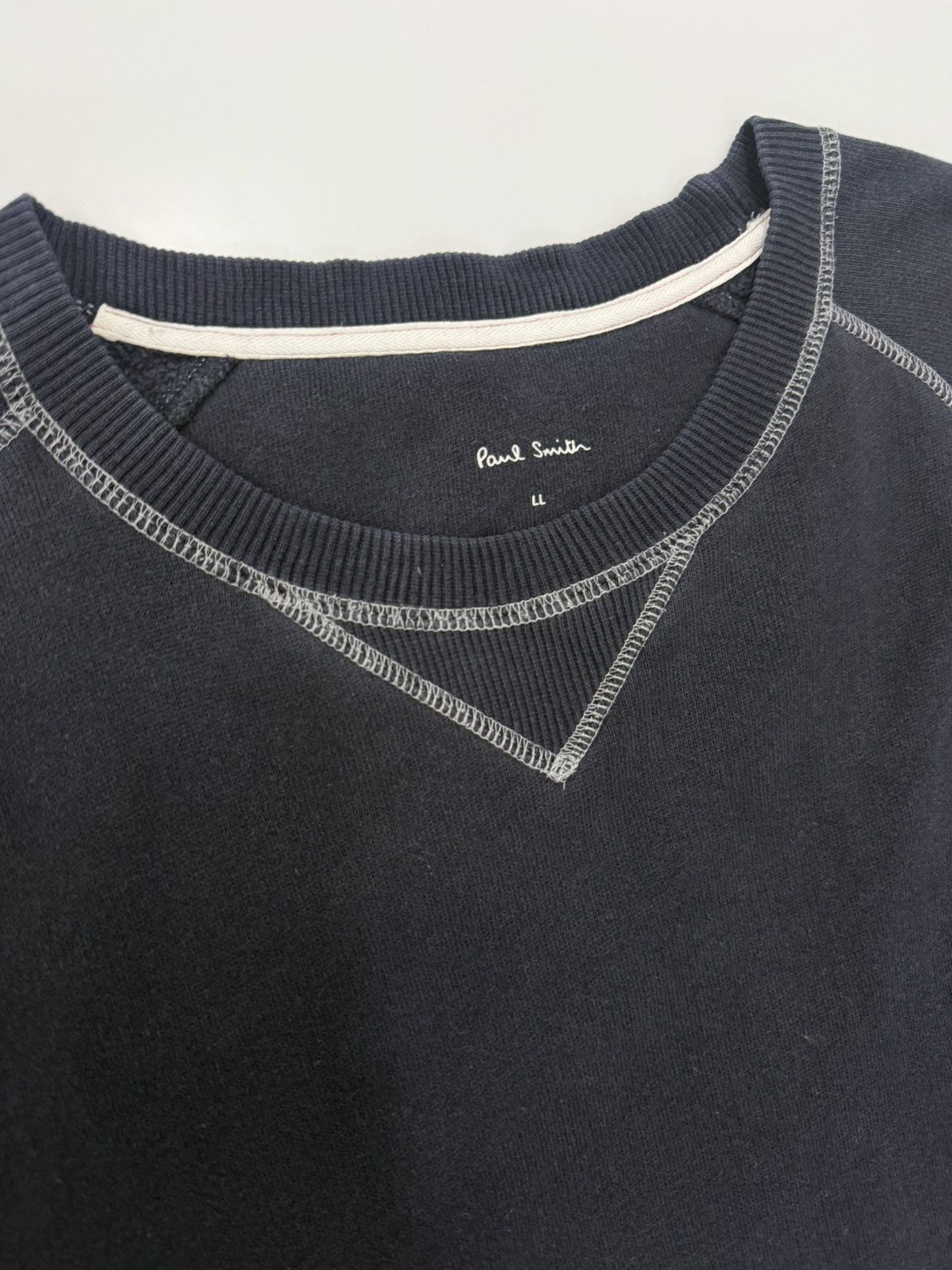 Japanese Brand 🔥 Paul Smith Red Ear Roundneck V-Stitch Sweatshirt - LL Size US M / EU 48-50 / 2 - 5 Thumbnail