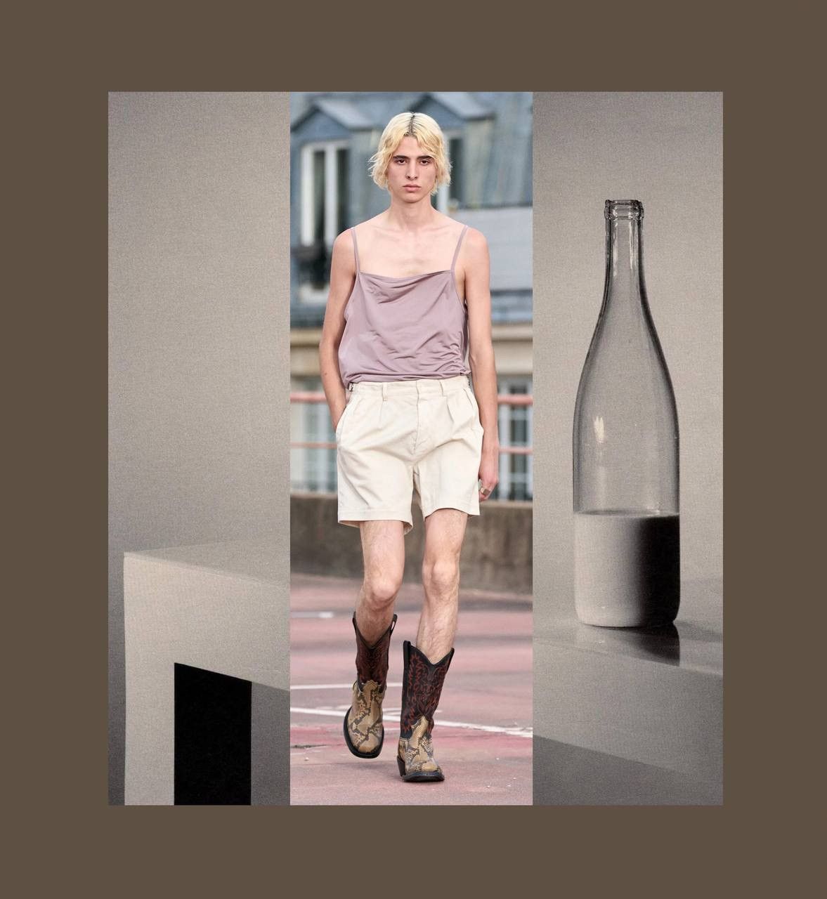 Dries Van Noten Taupe cowl neck tank top Size US M / EU 48-50 / 2 - 1 Thumbnail