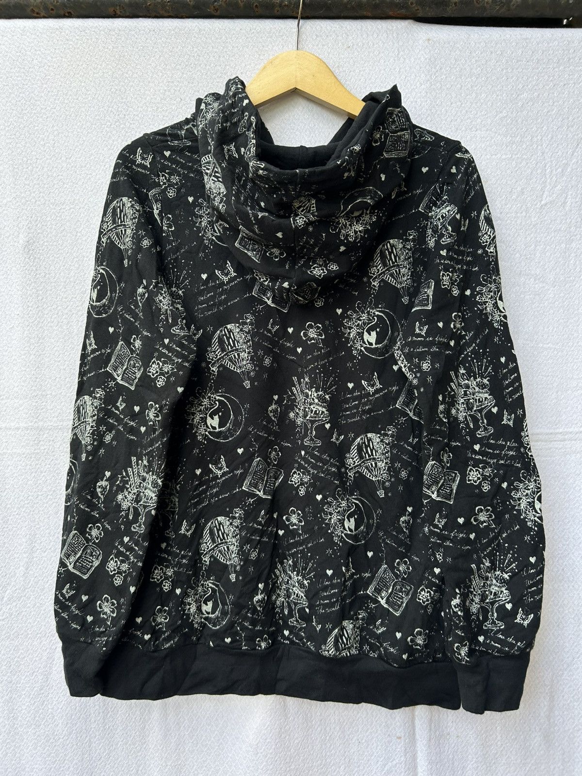 If Six Was Nine × Japanese Brand × Le Grande Bleu (L.G.B.) Scolar Overprint Sweatshirt Zipper Hoodie Size US L / EU 52-54 / 3 - 2 Thumbnail