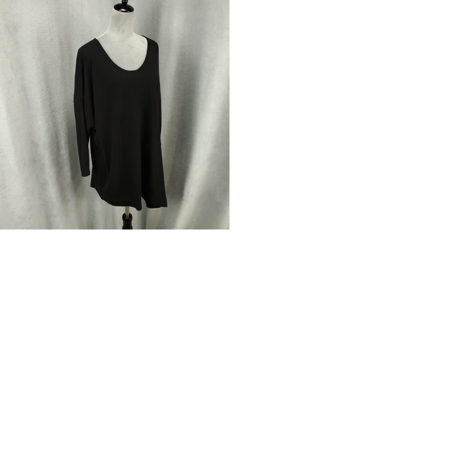 Vintage Womens Black Top Size XL Asymmetric Hem Piper Drop Shoulder 3/4 Sleeve Blouse Size XL / US 12-14 / IT 48-50 - 9 Thumbnail