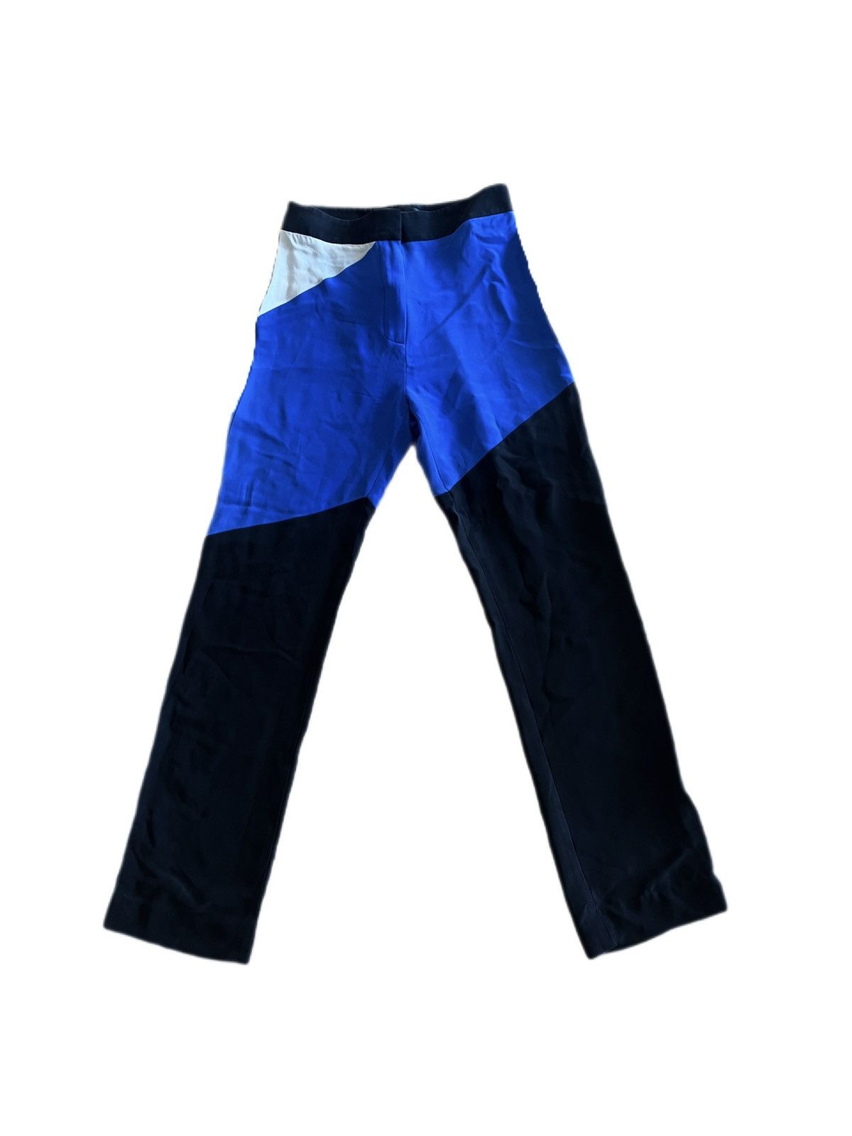 Versace Versace 100% silk black and blue trousers Size 25" / US 0 / IT 36 - 1 Thumbnail